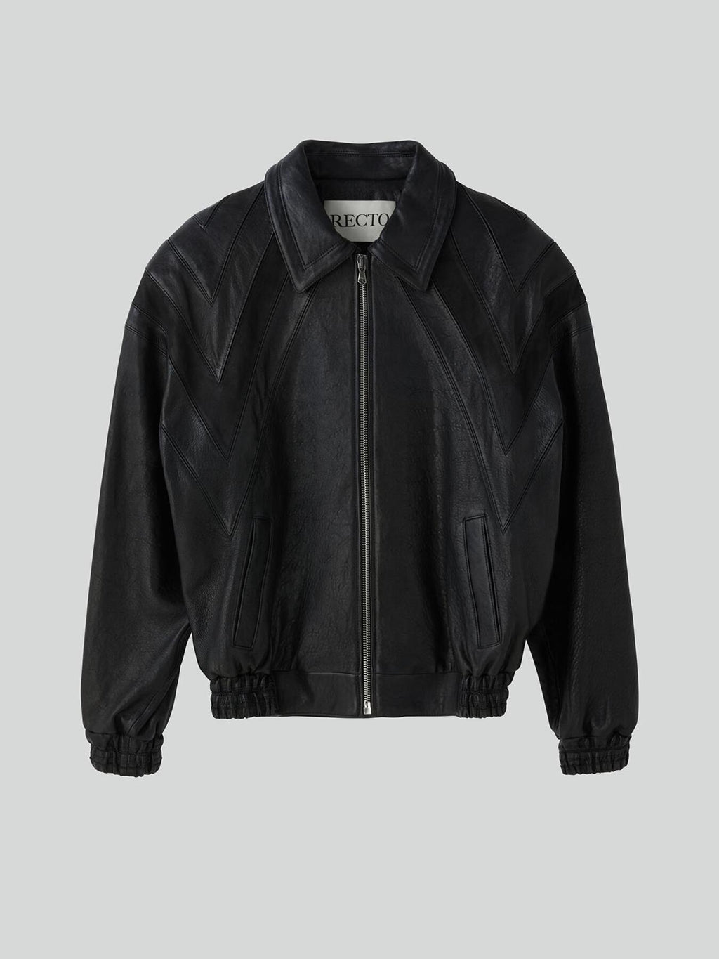 Recto - 70S Lucas Leather Bomber Jumper (Black) product image 7 | TRAB K-Fashion Australia