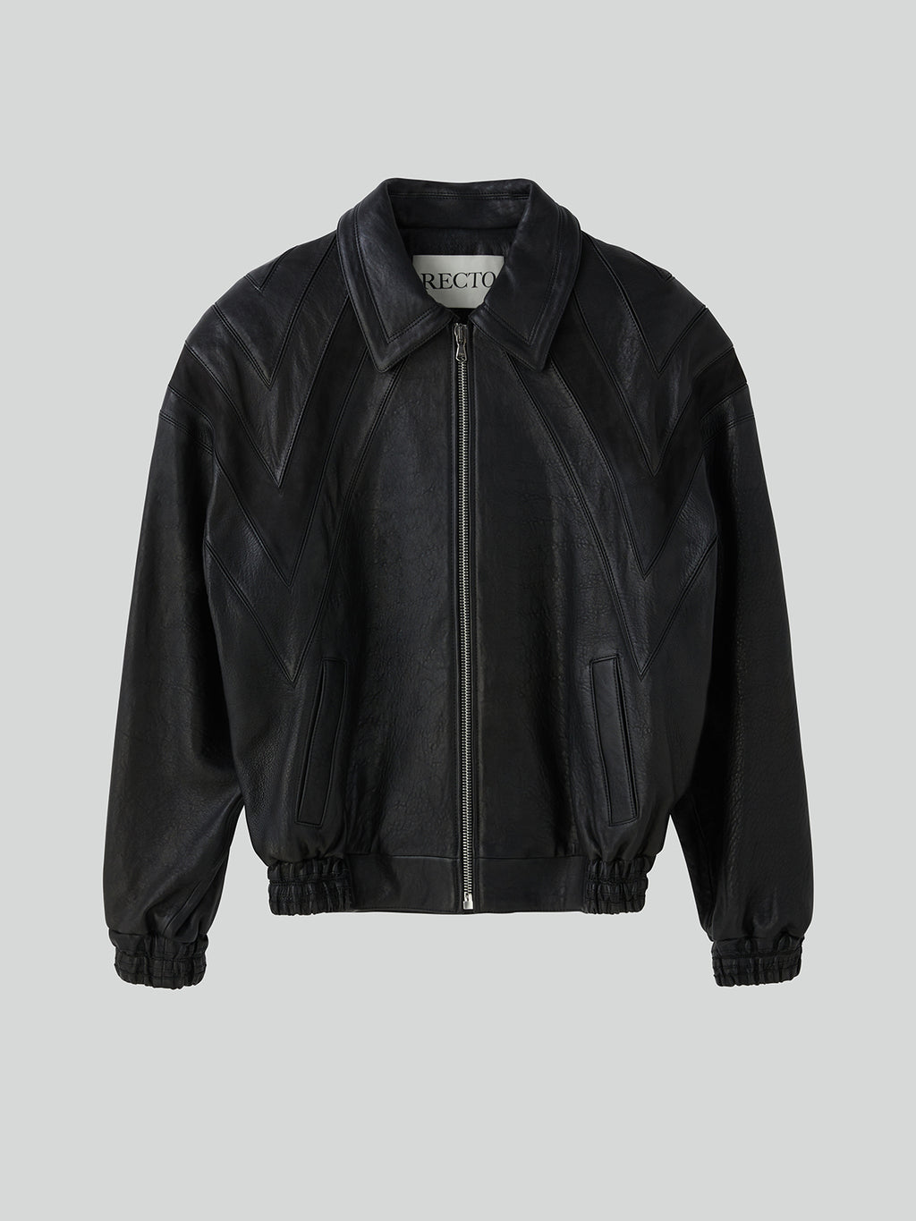 Recto - 70S Lucas Leather Bomber Jumper (Black) product image 7 | TRAB K-Fashion Australia
