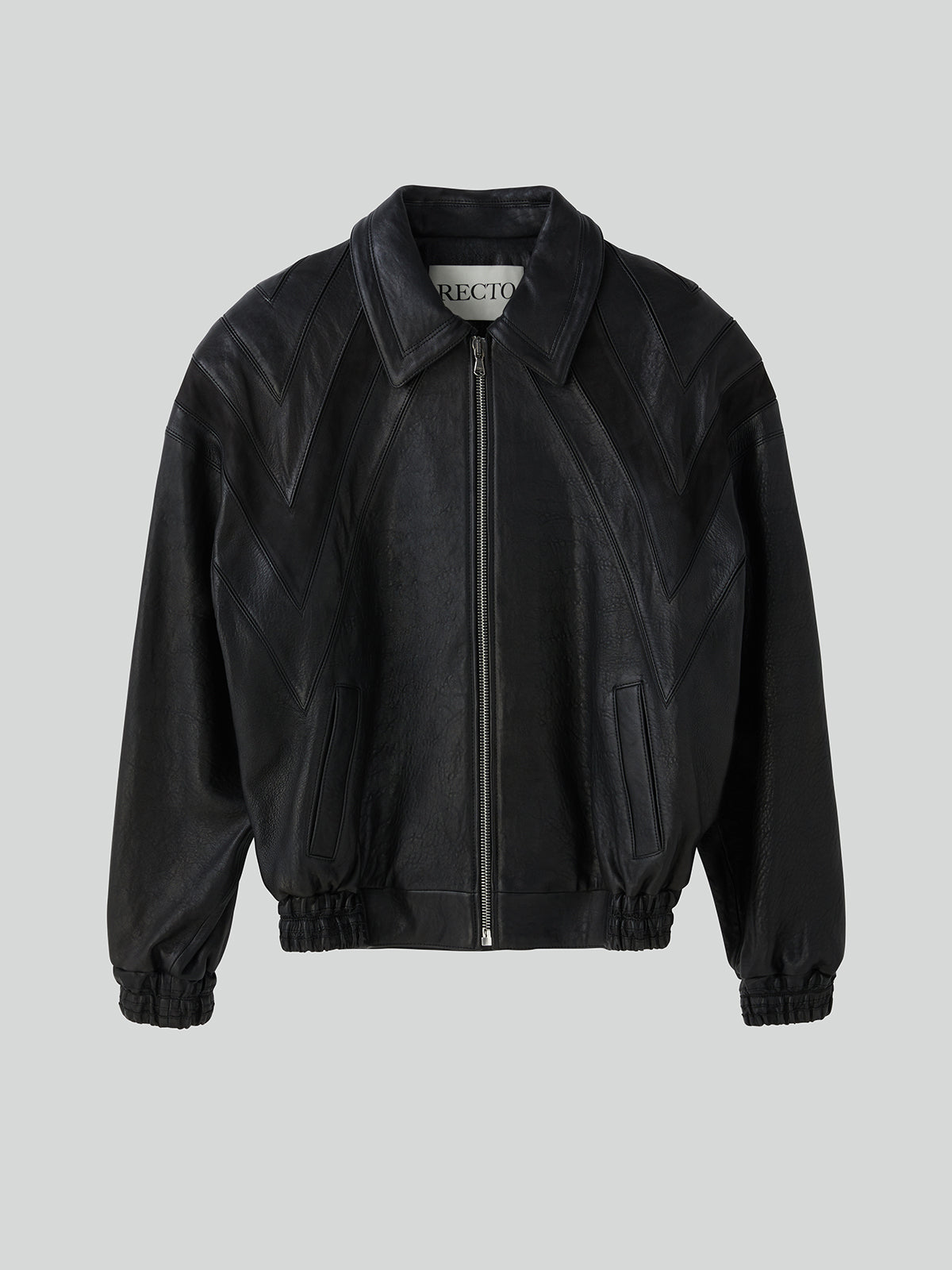 Recto - 70S Lucas Leather Bomber Jumper (Black) product image 7 | TRAB K-Fashion Australia