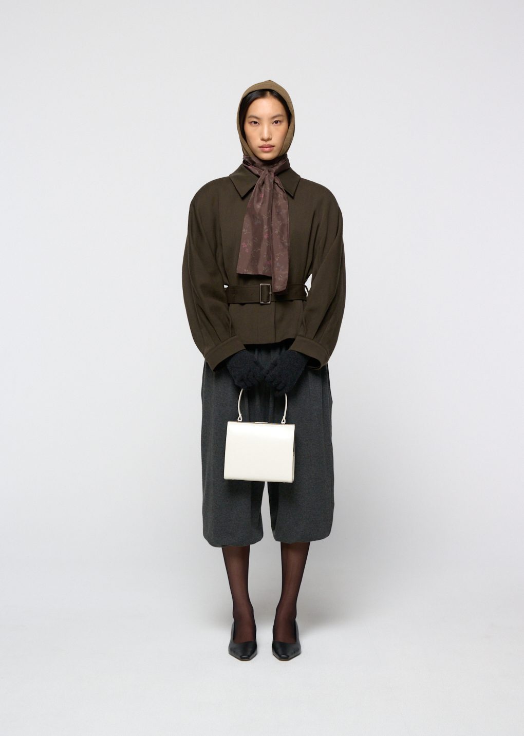 Amomento - Belted wool jacket (Brown) product image 5 | TRAB K-Fashion Australia