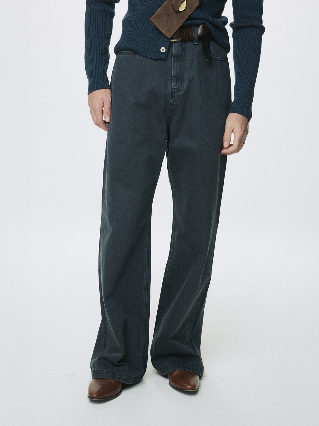Tonywack - Wide-Leg Denim Jeans (Faded Carbon) product image 4 | TRAB K-Fashion Australia