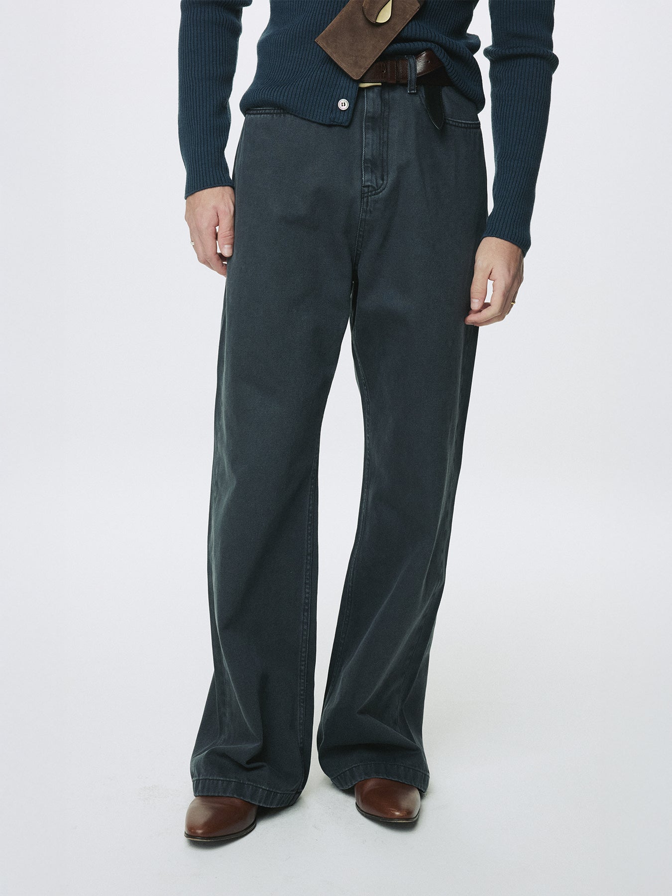 Tonywack - Wide-Leg Denim Jeans (Faded Carbon) product image 4 | TRAB K-Fashion Australia