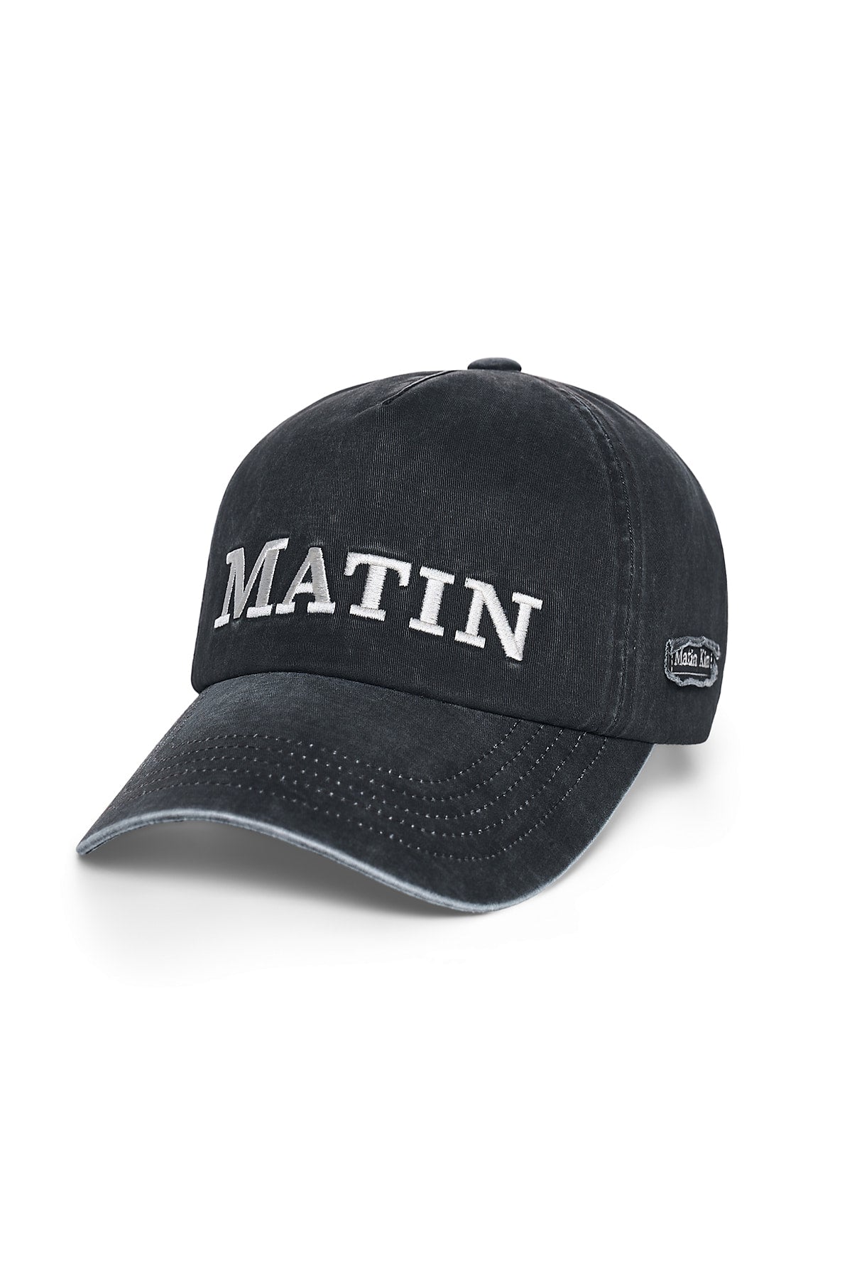 Matin Kim - Matin Flat Crown Ball Cap (Charcoal) product image 2 | TRAB K-Fashion Australia