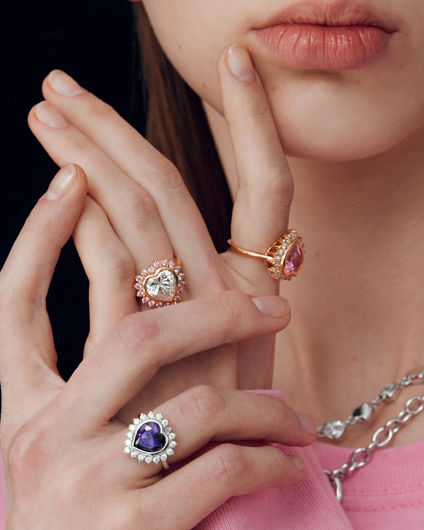 Numbering - Chunky Heart Ring #3470 product image 2 | TRAB K-Fashion Australia