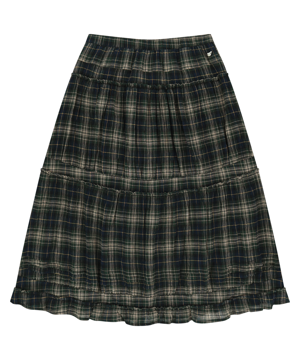 Coyseio - Shirring Midi Skirt Check product image 1 | TRAB K-Fashion Australia