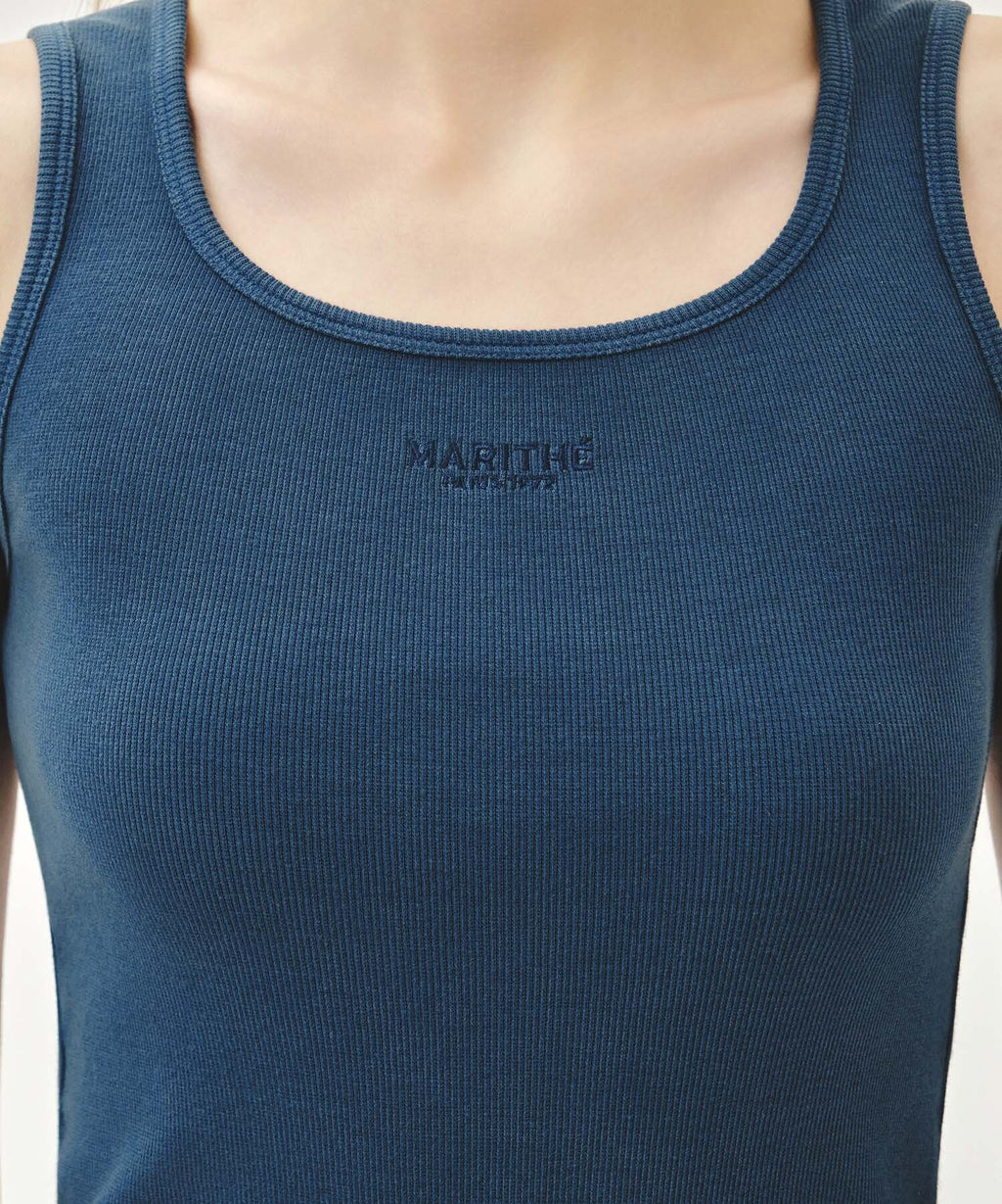 Marithe & Francois Girbaud - Regular Logo Sleeveless (Blue) product image 4 | TRAB K-Fashion Australia