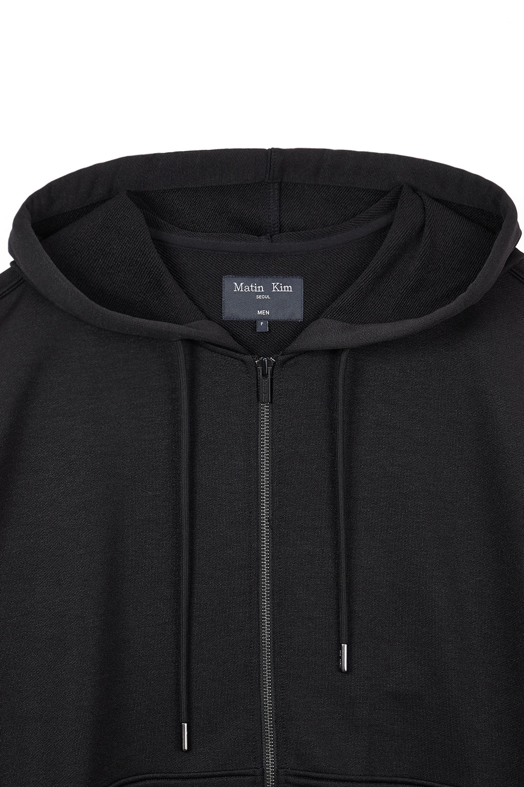 Matin Kim - Back Logo Glitter Hoody Zip Up (Black) product image 3 | TRAB K-Fashion Australia