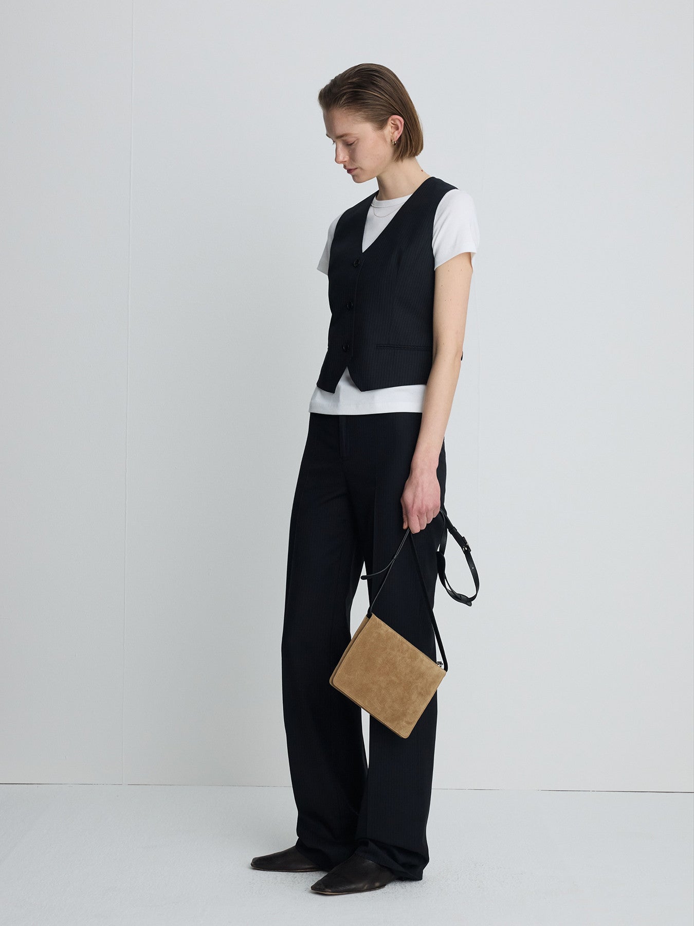 Tonywack - Wool Tailored Vest (Navy Pinstripe) product image 2 | TRAB K-Fashion Australia