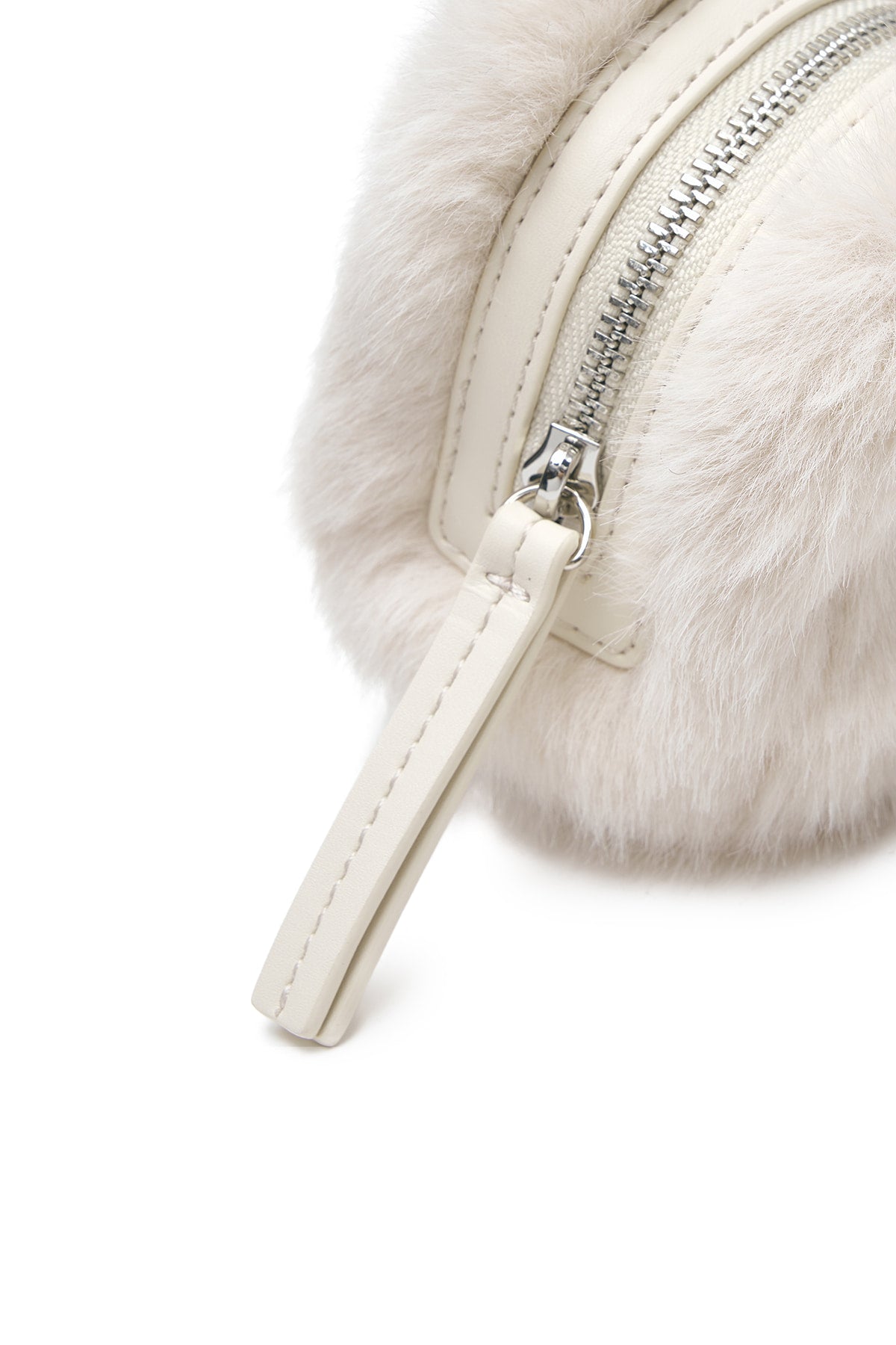 Matin Kim - Soft Fur Mini Cube Pouch (Ivory) product image 4 | TRAB K-Fashion Australia