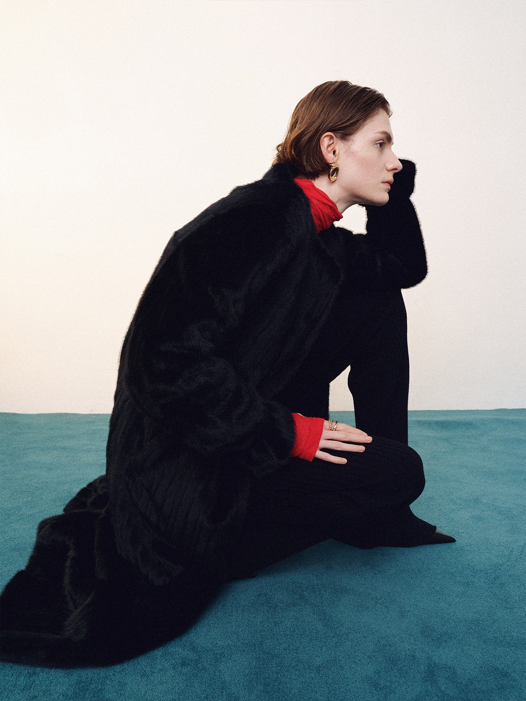 Tonywack - Faux Fur Long Coat (Black) product image 7 | TRAB K-Fashion Australia