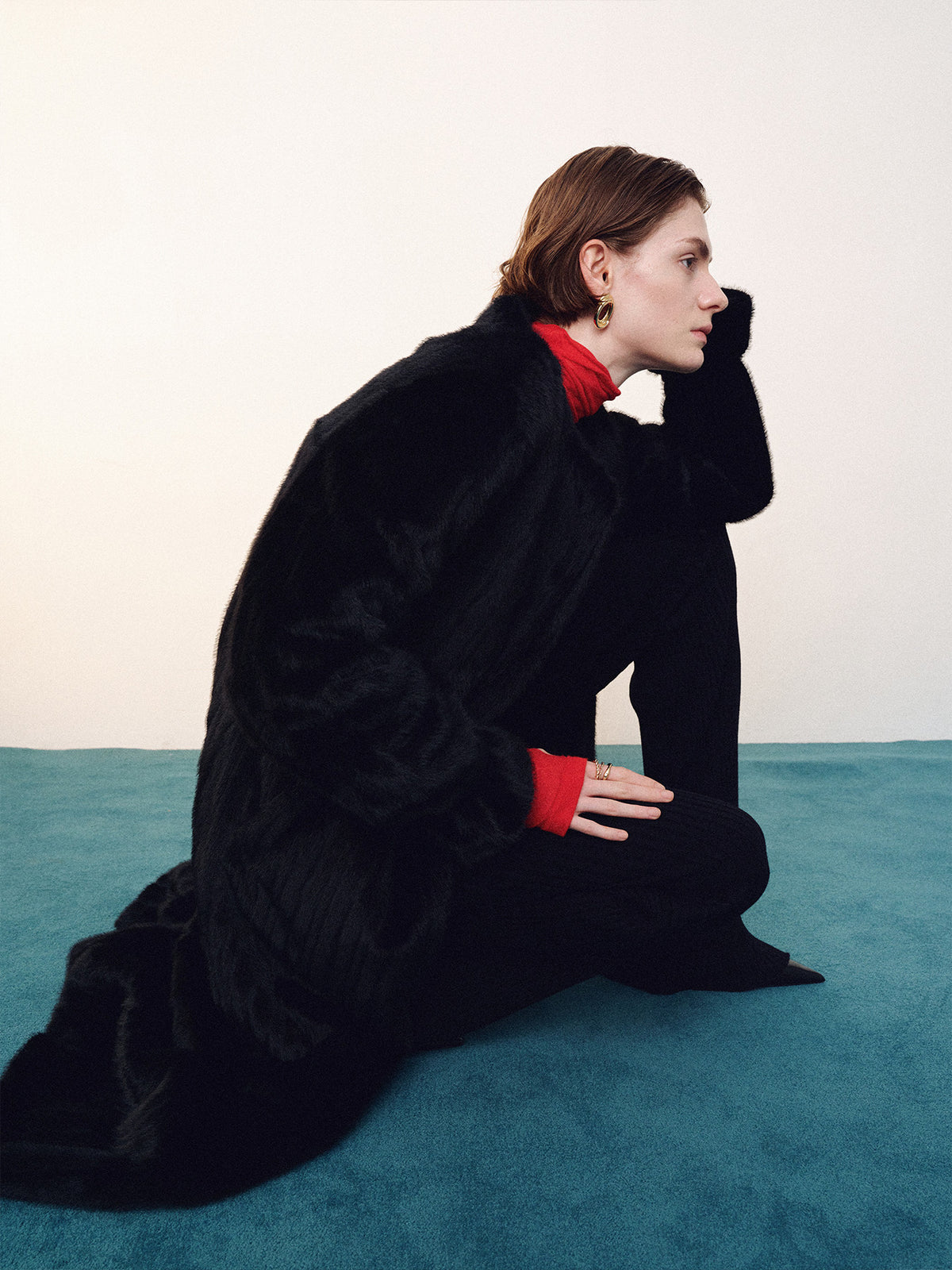 Tonywack - Faux Fur Long Coat (Black) product image 7 | TRAB K-Fashion Australia