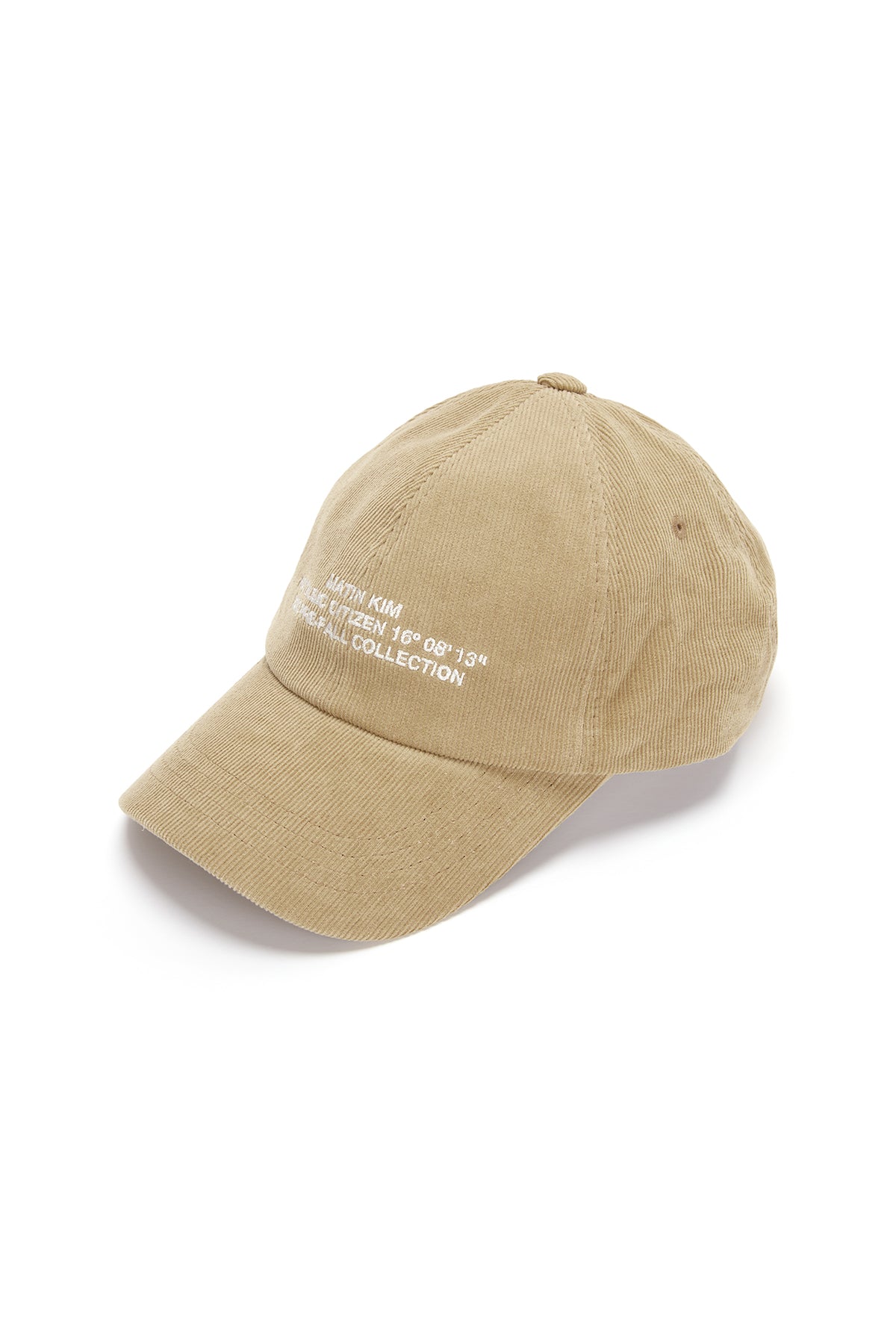 Matin Kim - Corduroy Lettering Ball Cap (Beige) product image 2 | TRAB K-Fashion Australia