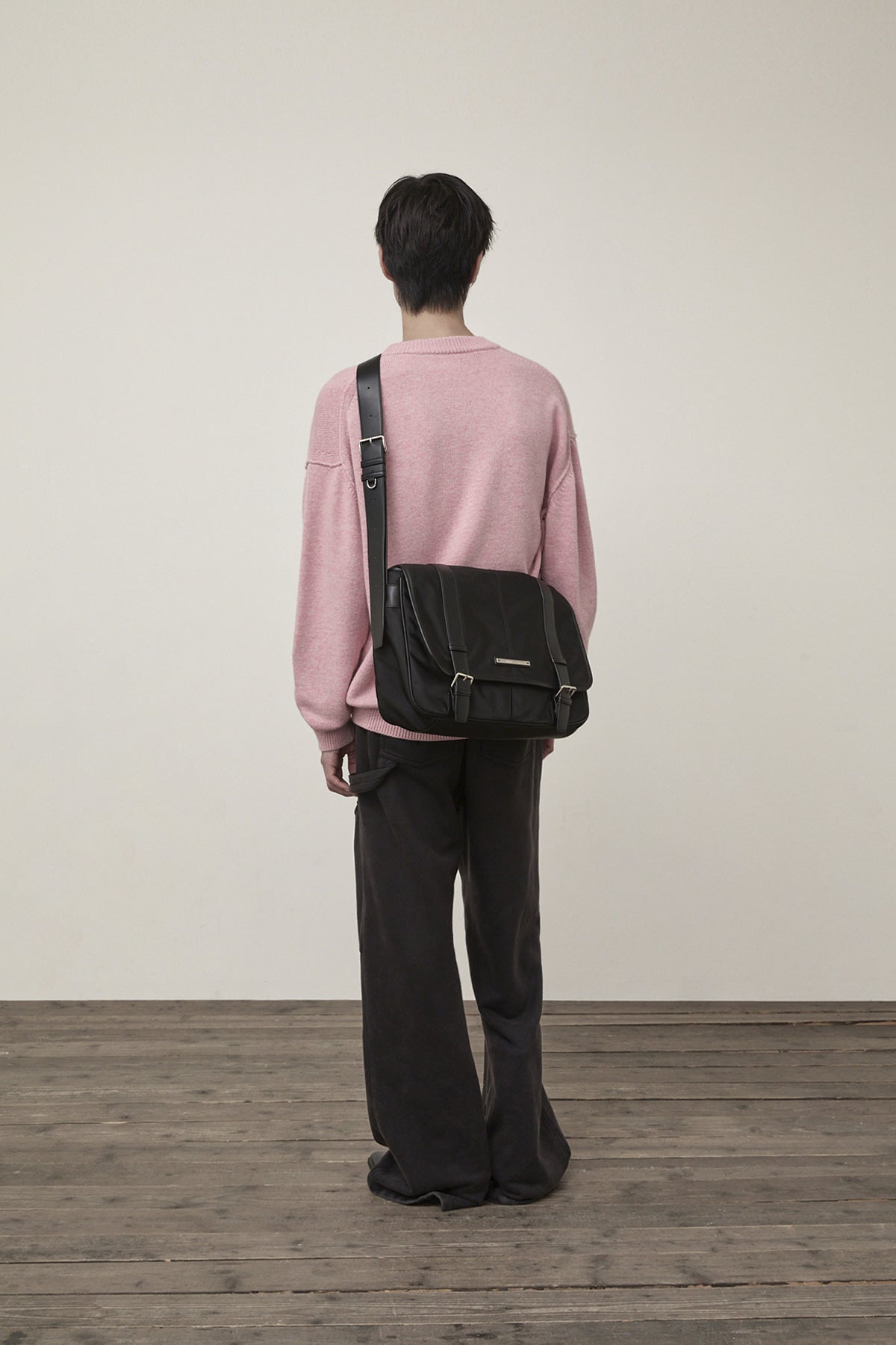 Matin Kim - Color Trim Line Logo Pullover (Pink) product image 8 | TRAB K-Fashion Australia