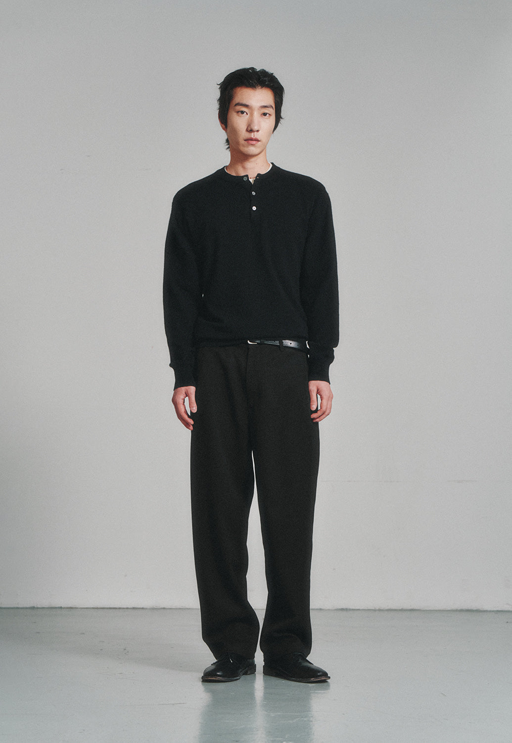 Art if acts - Comfy Side Tuck Curved Trousers (Black) product image 2 | TRAB K-Fashion Australia