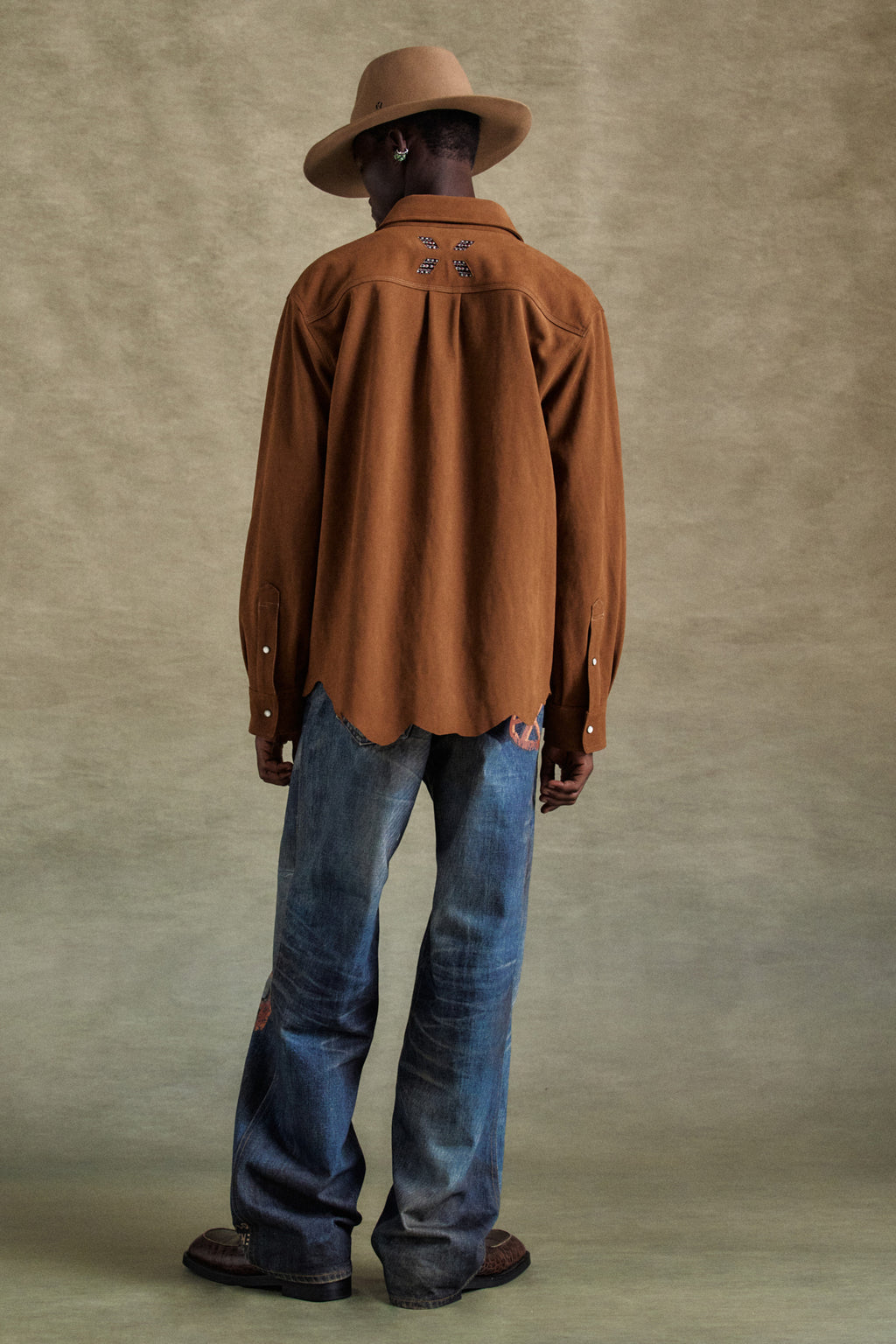 Andersson Bell - Lemmans Faux-Suede Shirts (Tan) product image 3 | TRAB K-Fashion Australia