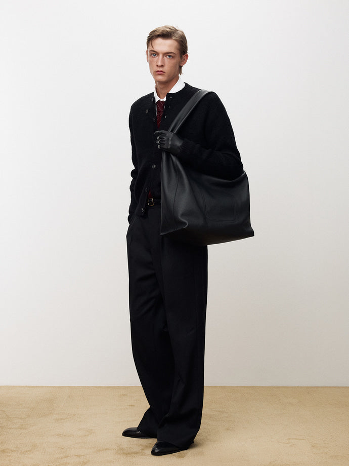 Tonywack - Wool Twill Wide-Leg Pleated Trousers (Black) product image 2 | TRAB K-Fashion Australia