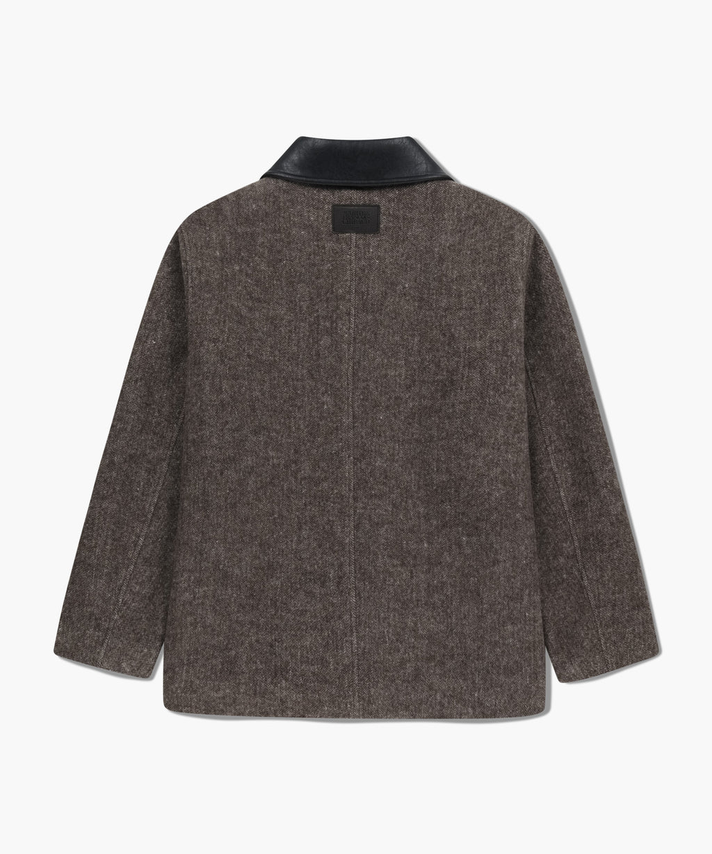 Marithe & Francois Girbaud - Collar Point Half Coat (Brown) product image 12 | TRAB K-Fashion Australia