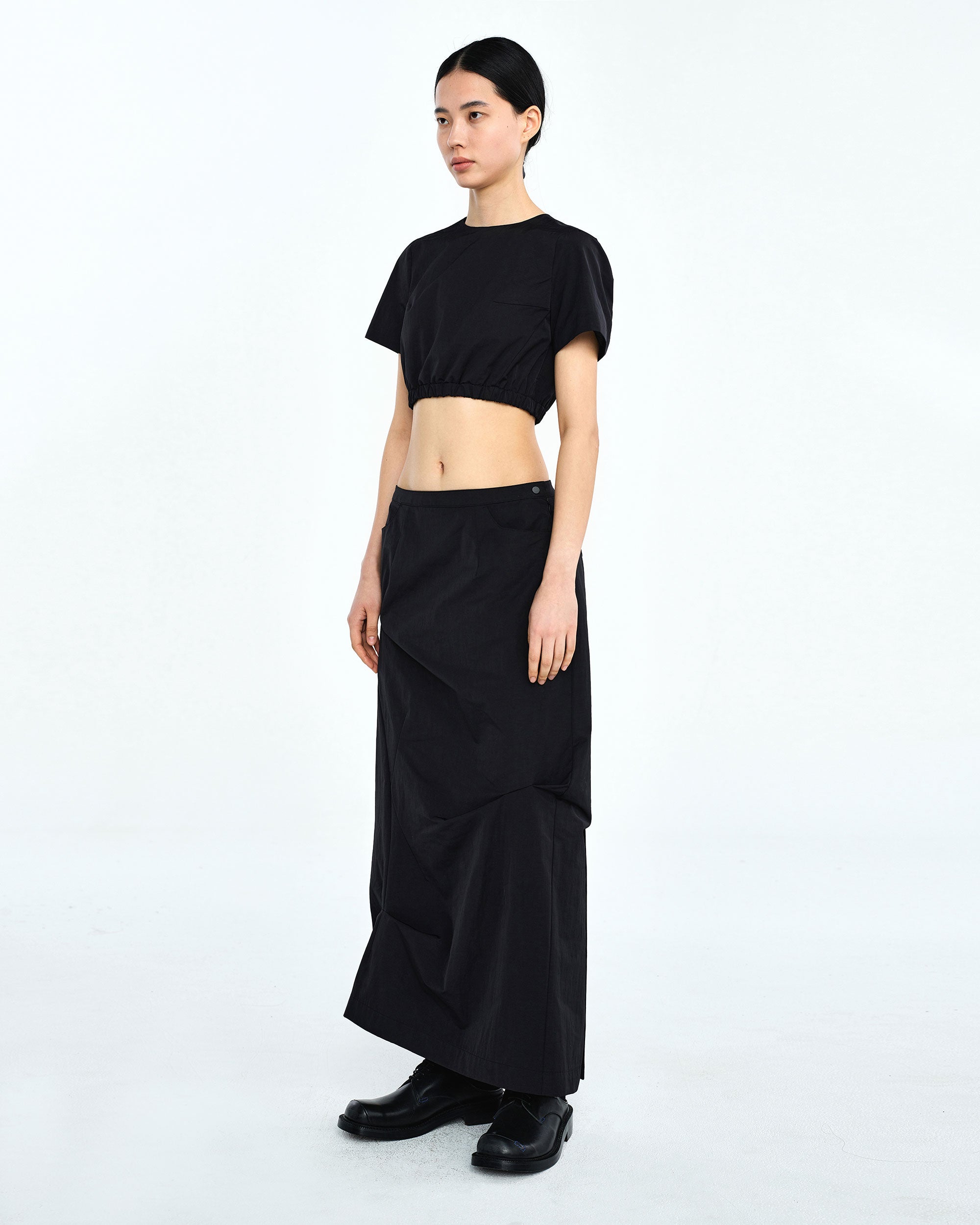 Ader Error - Flut cropped t-shirt (Noir) product image 5 | TRAB K-Fashion Australia