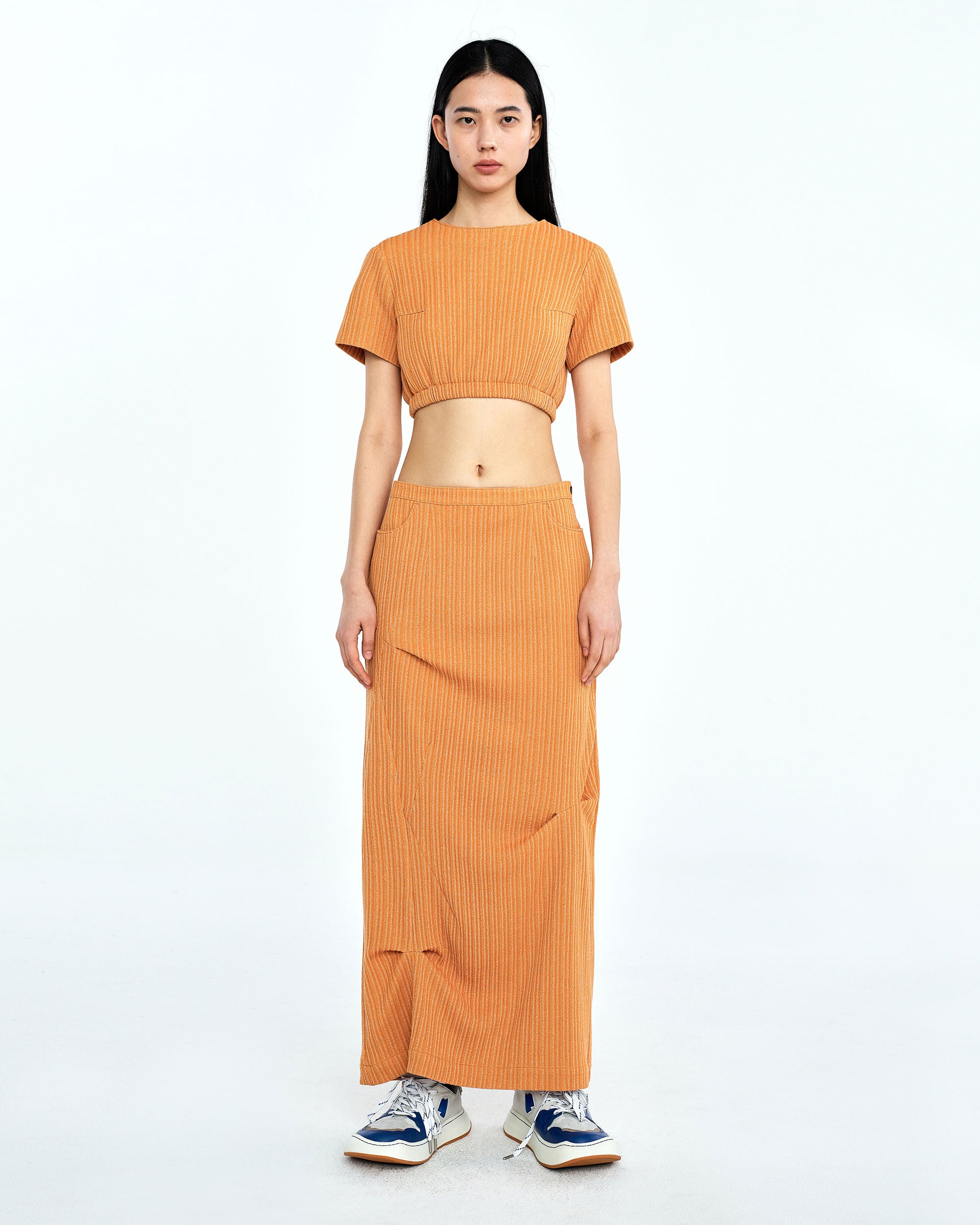 Ader Error - Flut cropped t-shirt (Orange) product image 3 | TRAB K-Fashion Australia