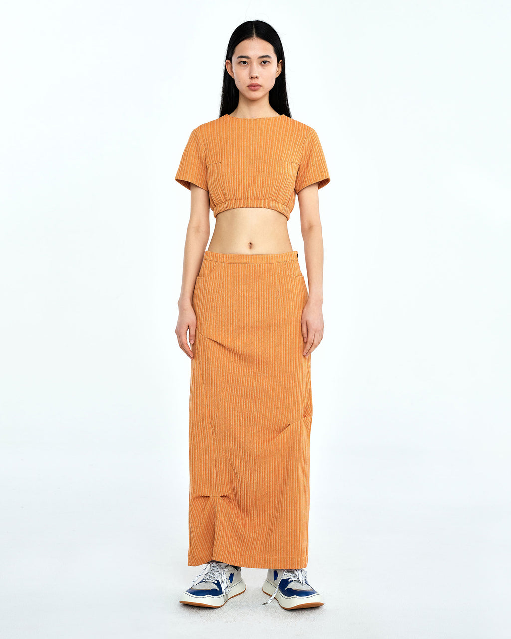 Ader Error - Flut cropped t-shirt (Orange) product image 3 | TRAB K-Fashion Australia