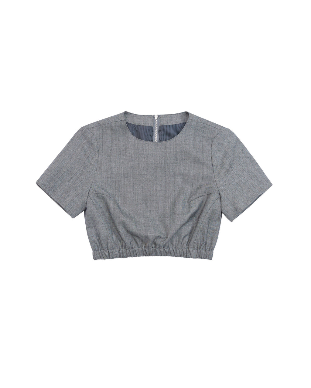 Ader Error - Flut cropped t-shirt (Gray) product image 10 | TRAB K-Fashion Australia