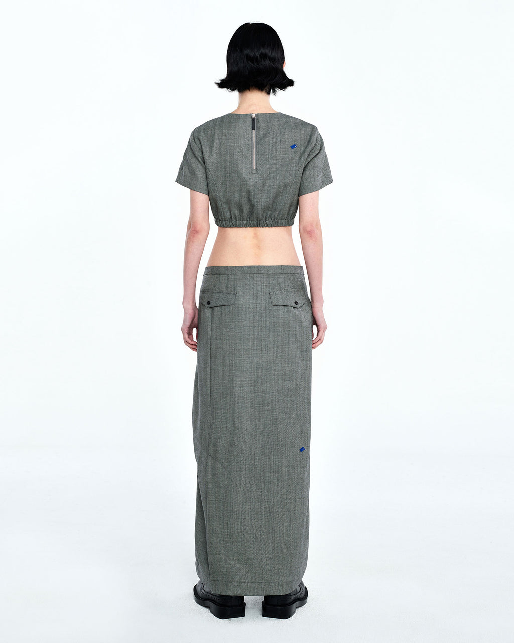 Ader Error - Flut cropped t-shirt (Gray) product image 5 | TRAB K-Fashion Australia