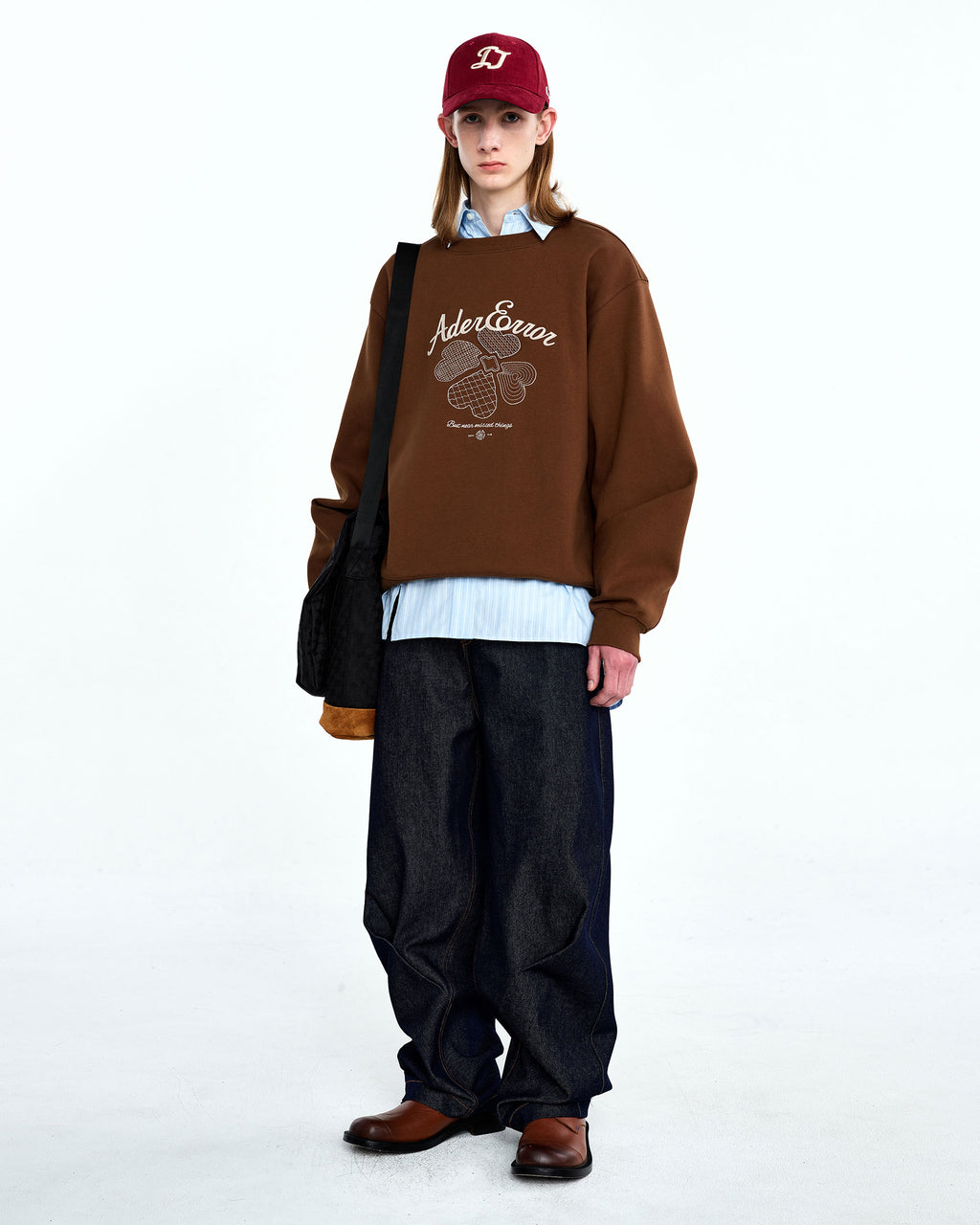Ader Error - Tever logo sweatshirt (Brown) product image 1 | TRAB K-Fashion Australia