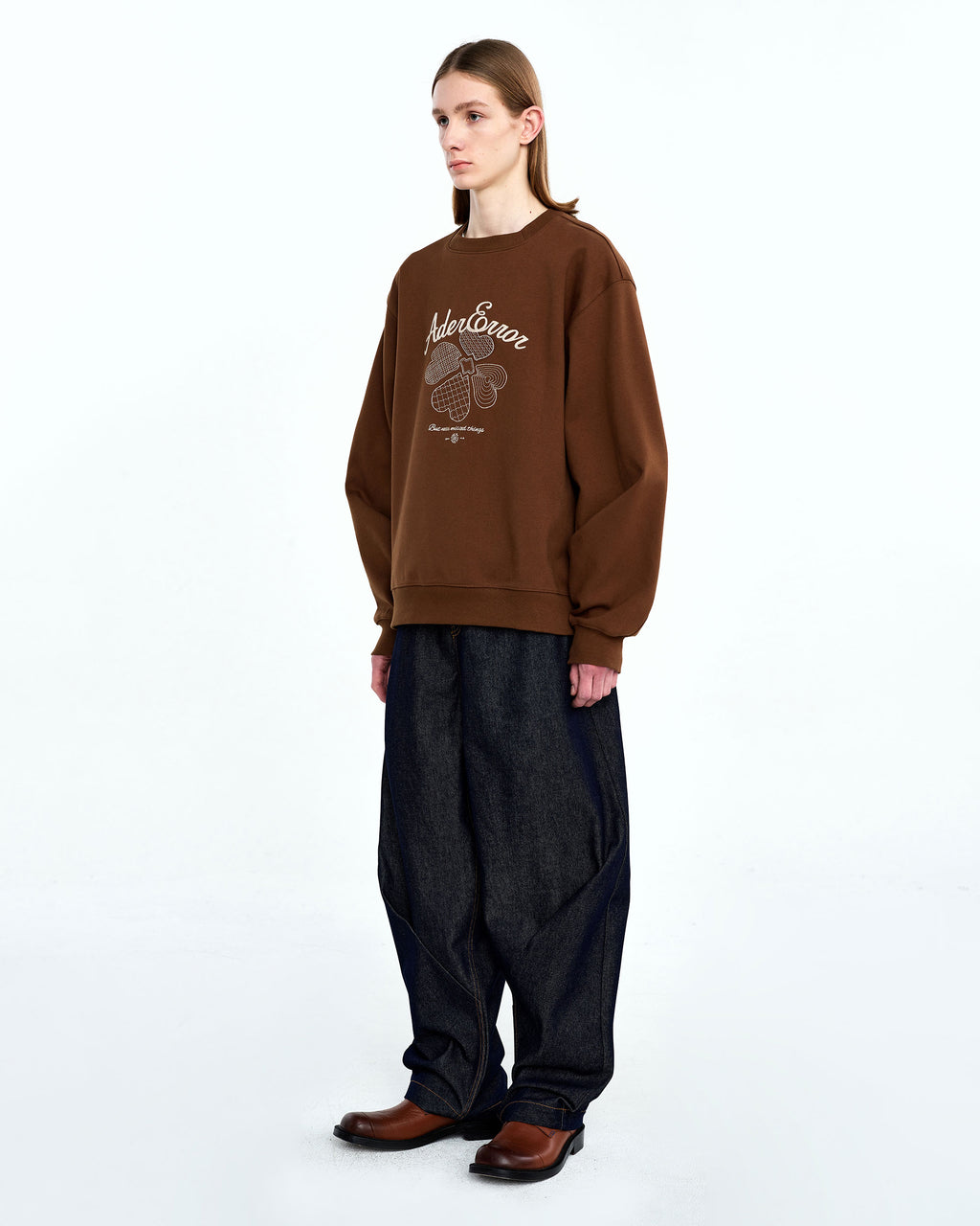 Ader Error - Tever logo sweatshirt (Brown) product image 4 | TRAB K-Fashion Australia