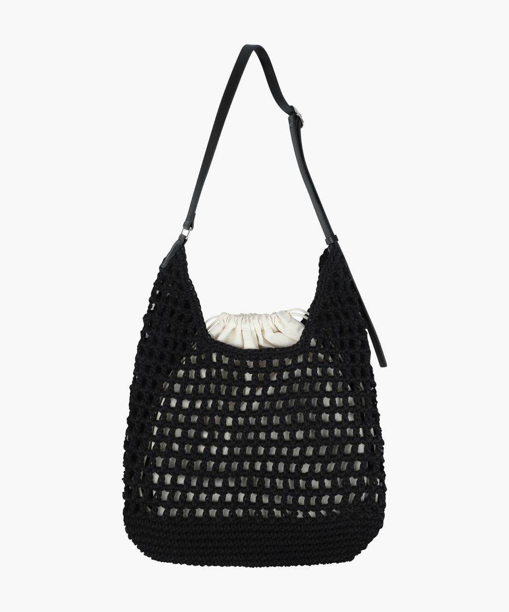 Marithe & Francois Girbaud - Macrame Hobo Bag (Black) product image 2 | TRAB K-Fashion Australia