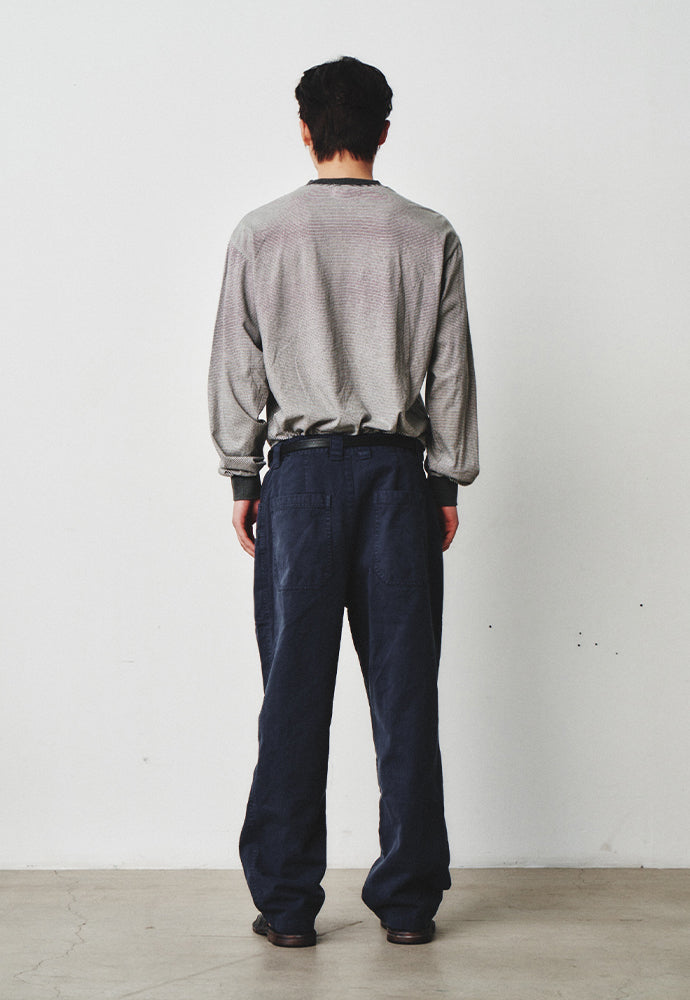 Art if acts - Washed Stripe Long Sleeve (Faded Charcoal) product image 3 | TRAB K-Fashion Australia