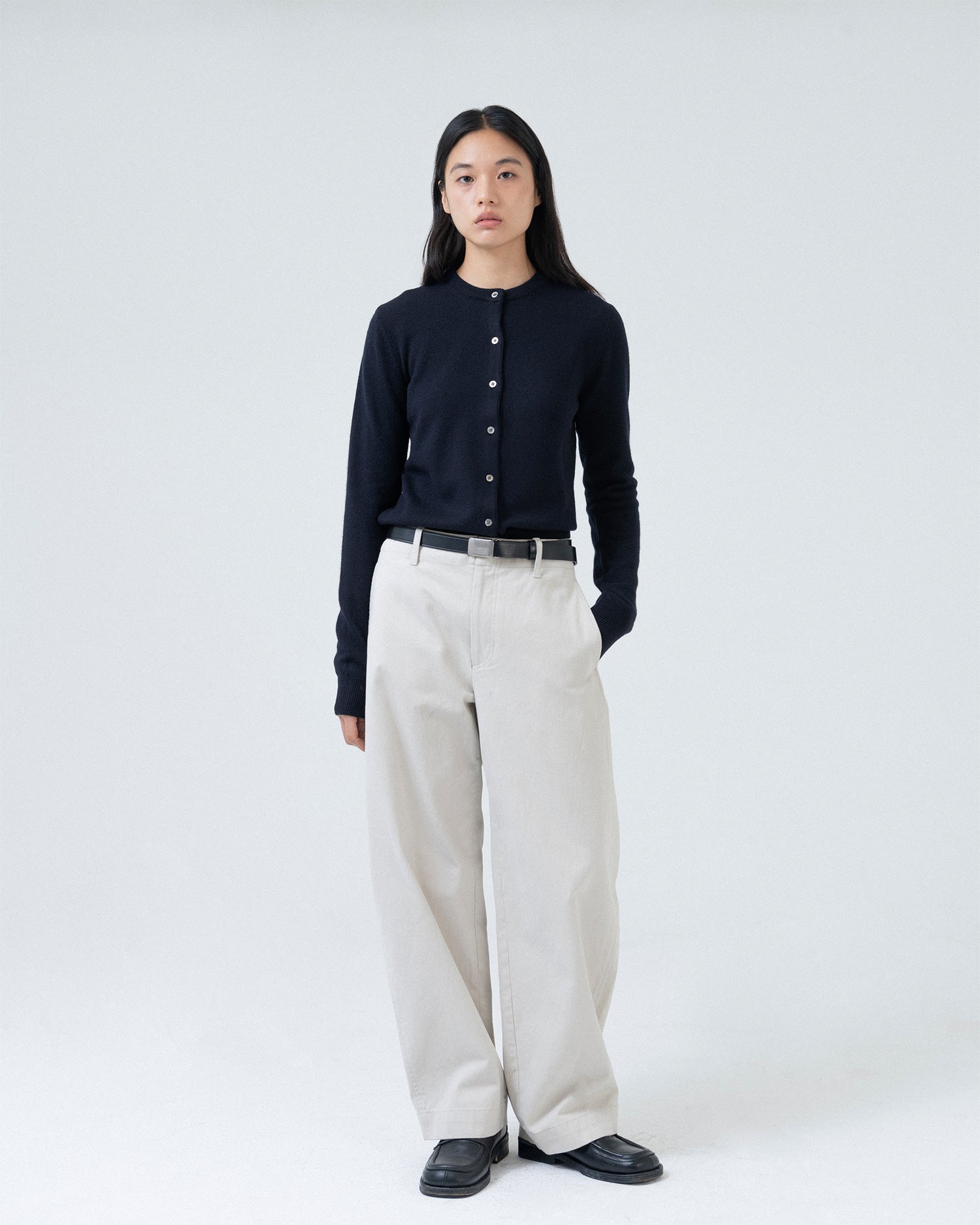 Brownyard - Round Cardigan (Dark Navy) product image 1 | TRAB K-Fashion Australia