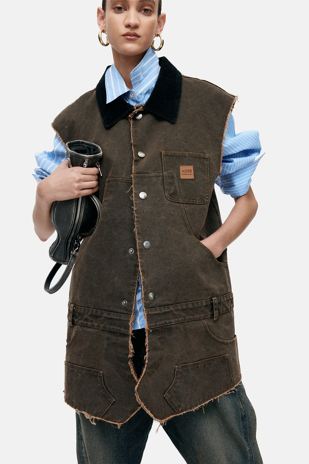 Andersson Bell - Carpenter Dress (Brown) product image 6 | TRAB K-Fashion Australia