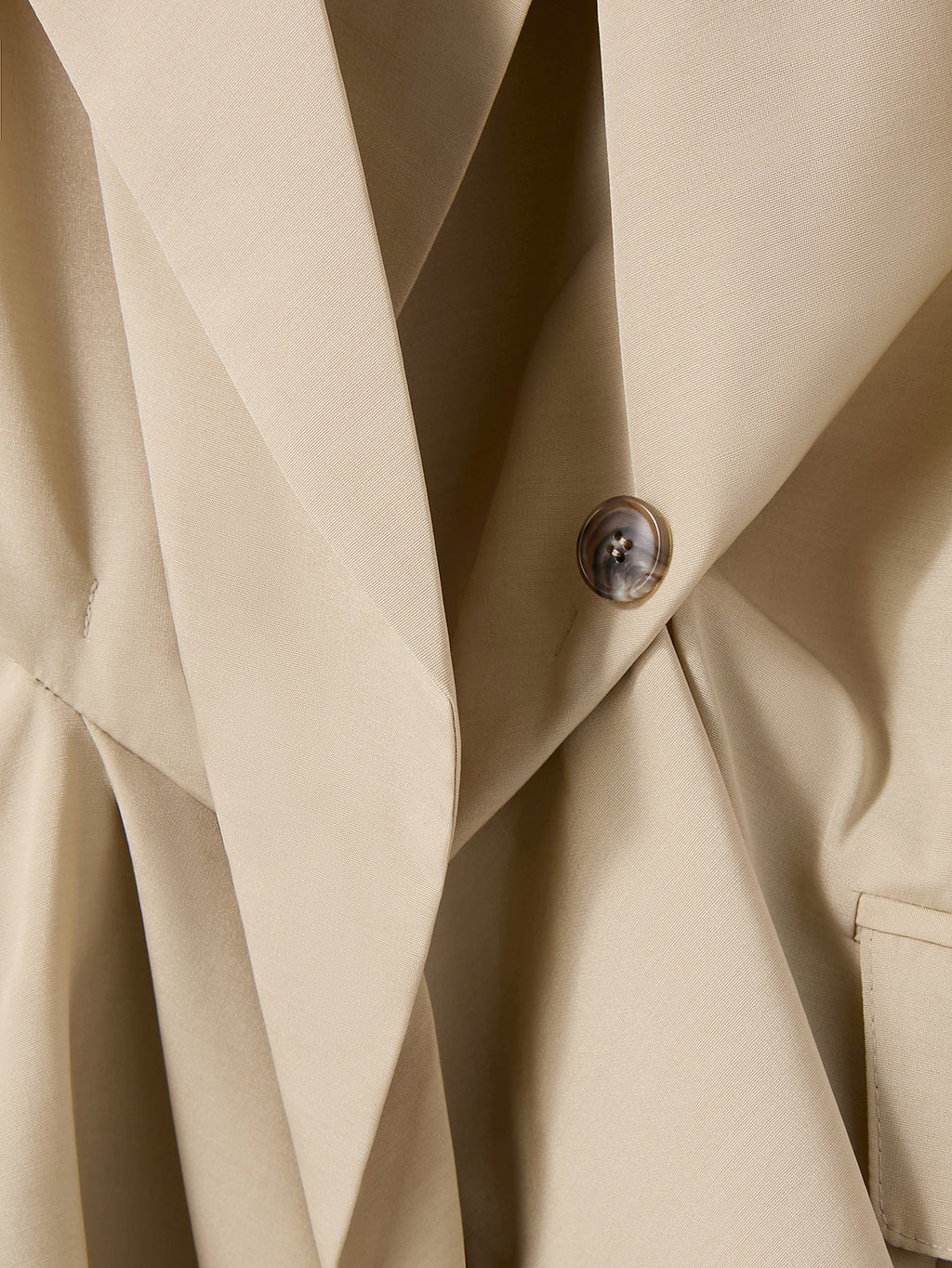 Recto - Drape Detail Suit Jacket (Light Beige) product image 7 | TRAB K-Fashion Australia