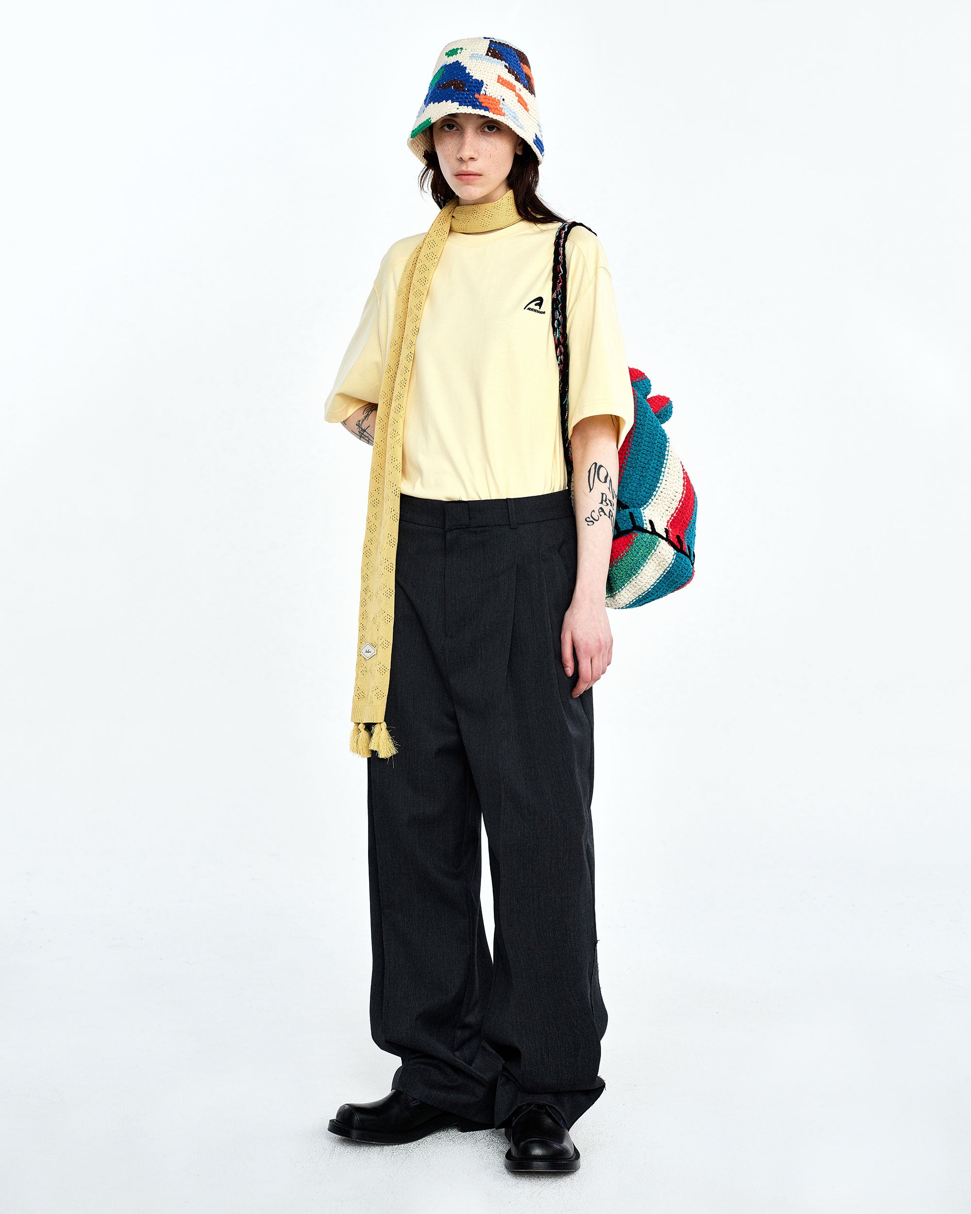 Ader Error - A-peec logo t-shirt (Yellow) product image 1 | TRAB K-Fashion Australia