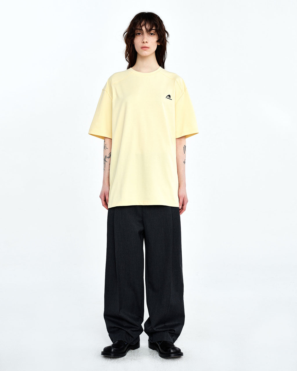 Ader Error - A-peec logo t-shirt (Yellow) product image 3 | TRAB K-Fashion Australia