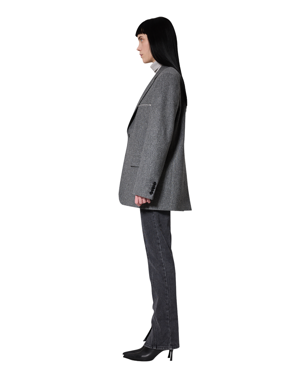 Kimhe Kim - Daniel Jacket With Belt (Grey) product image 3 | TRAB K-Fashion Australia
