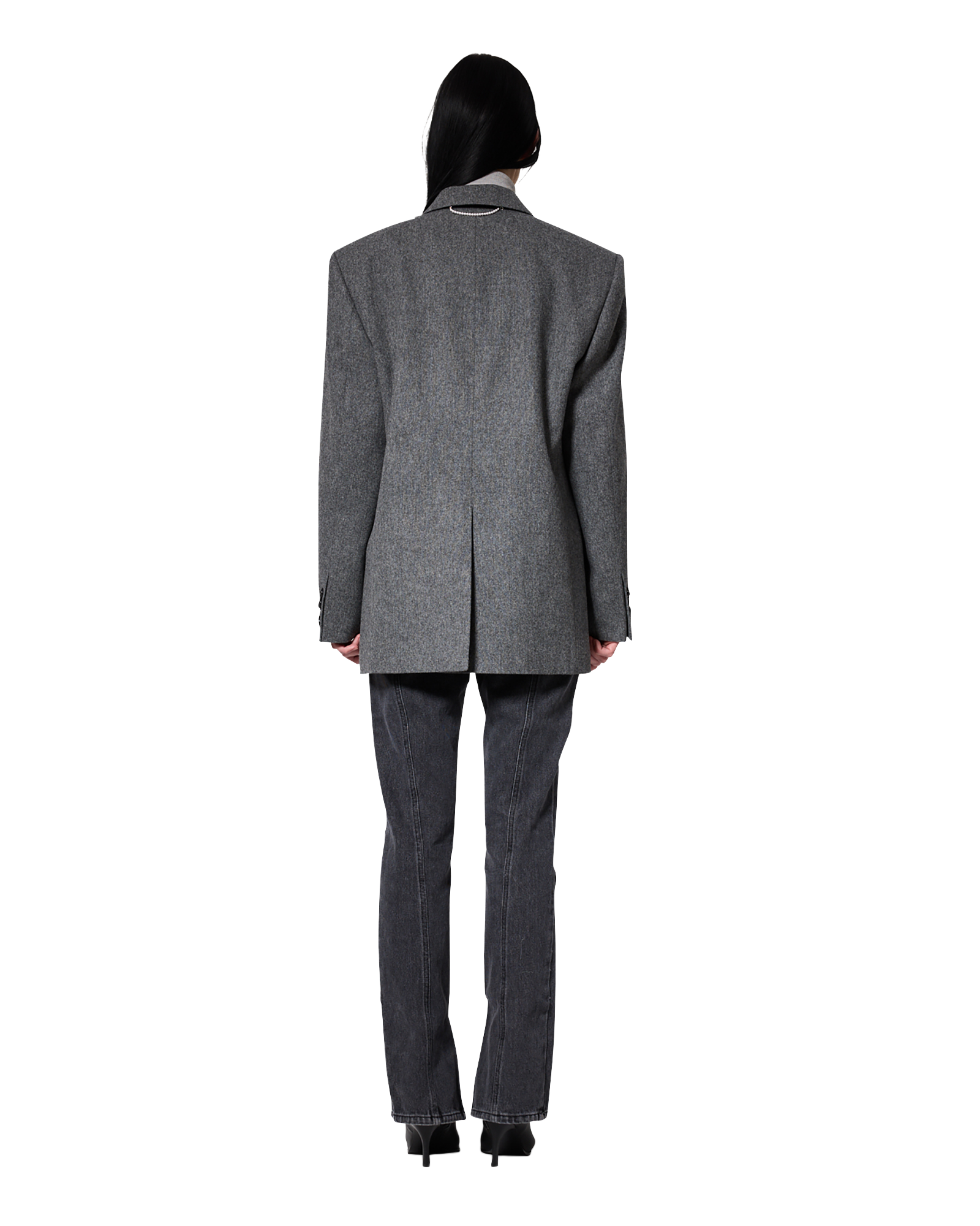 Kimhe Kim - Daniel Jacket With Belt (Grey) product image 4 | TRAB K-Fashion Australia