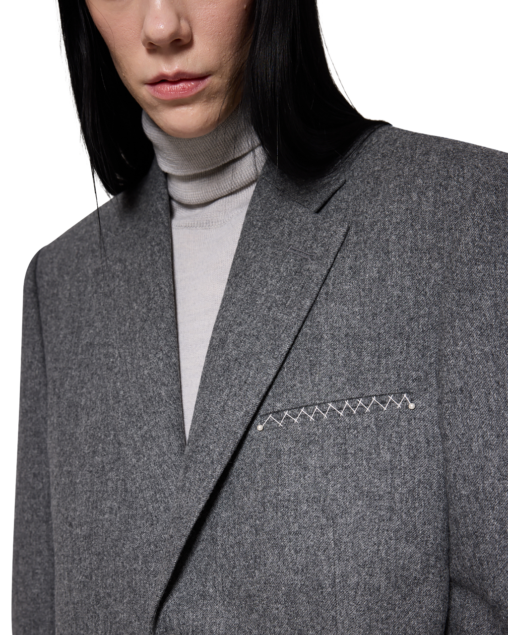 Kimhe Kim - Daniel Jacket With Belt (Grey) product image 10 | TRAB K-Fashion Australia