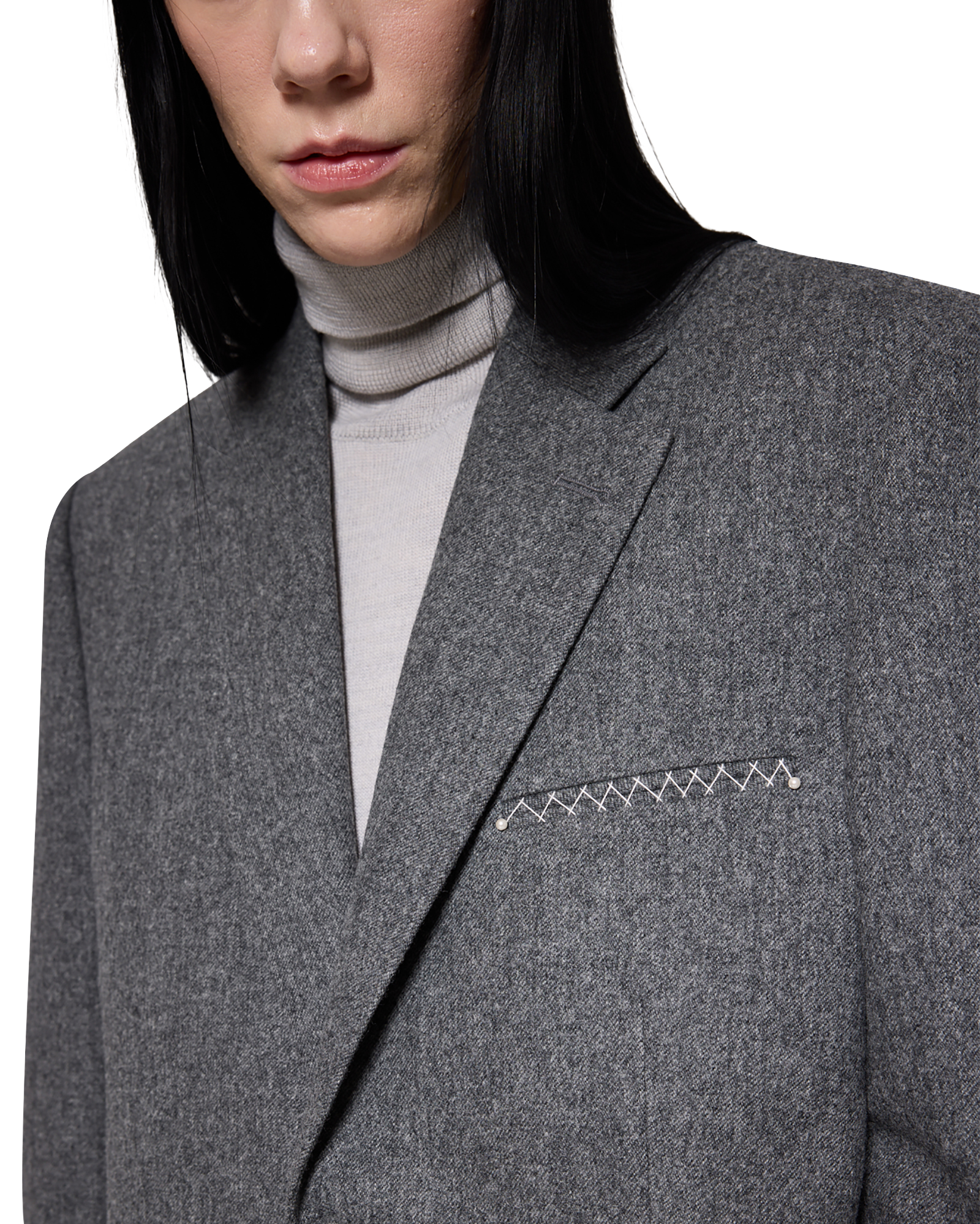 Kimhe Kim - Daniel Jacket With Belt (Grey) product image 10 | TRAB K-Fashion Australia