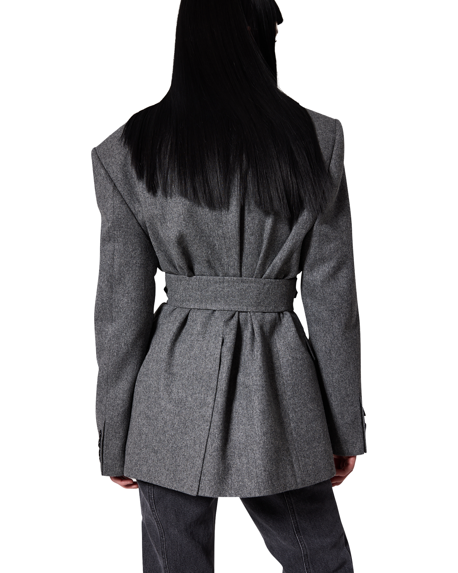 Kimhe Kim - Daniel Jacket With Belt (Grey) product image 8 | TRAB K-Fashion Australia