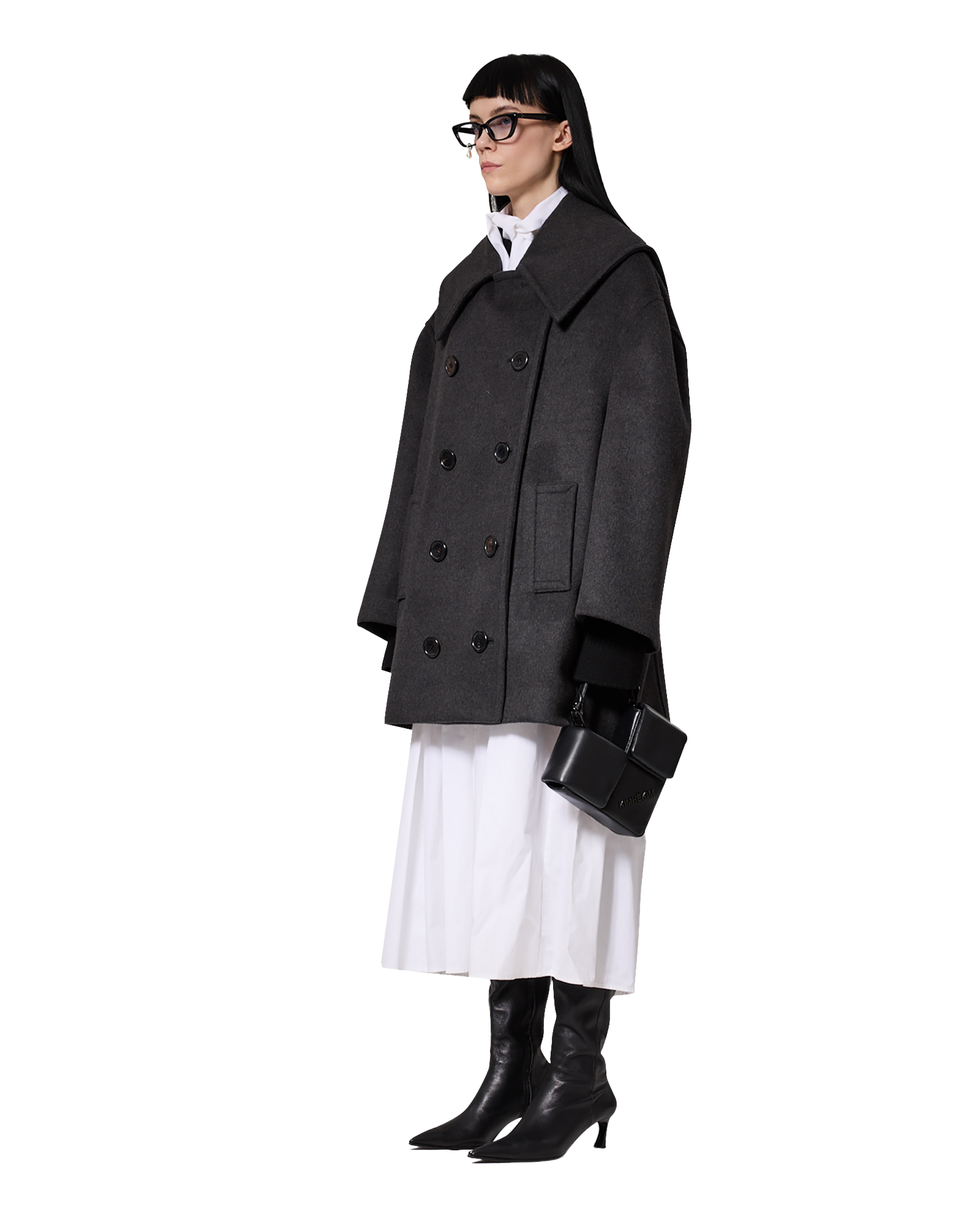 Kimhe Kim - Amelie Oversized Coat (Grey) product image 3 | TRAB K-Fashion Australia