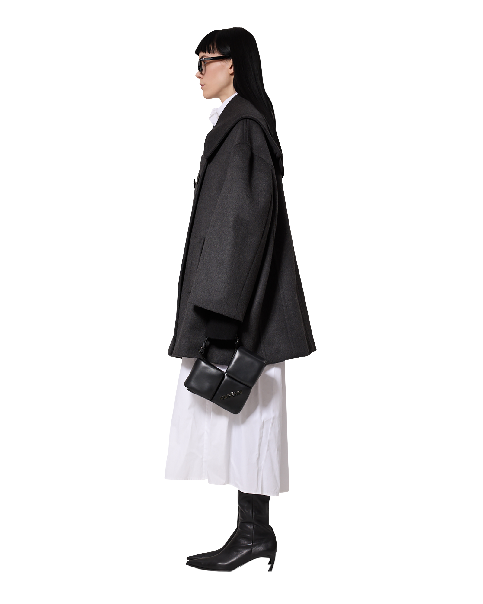 Kimhe Kim - Amelie Oversized Coat (Grey) product image 4 | TRAB K-Fashion Australia