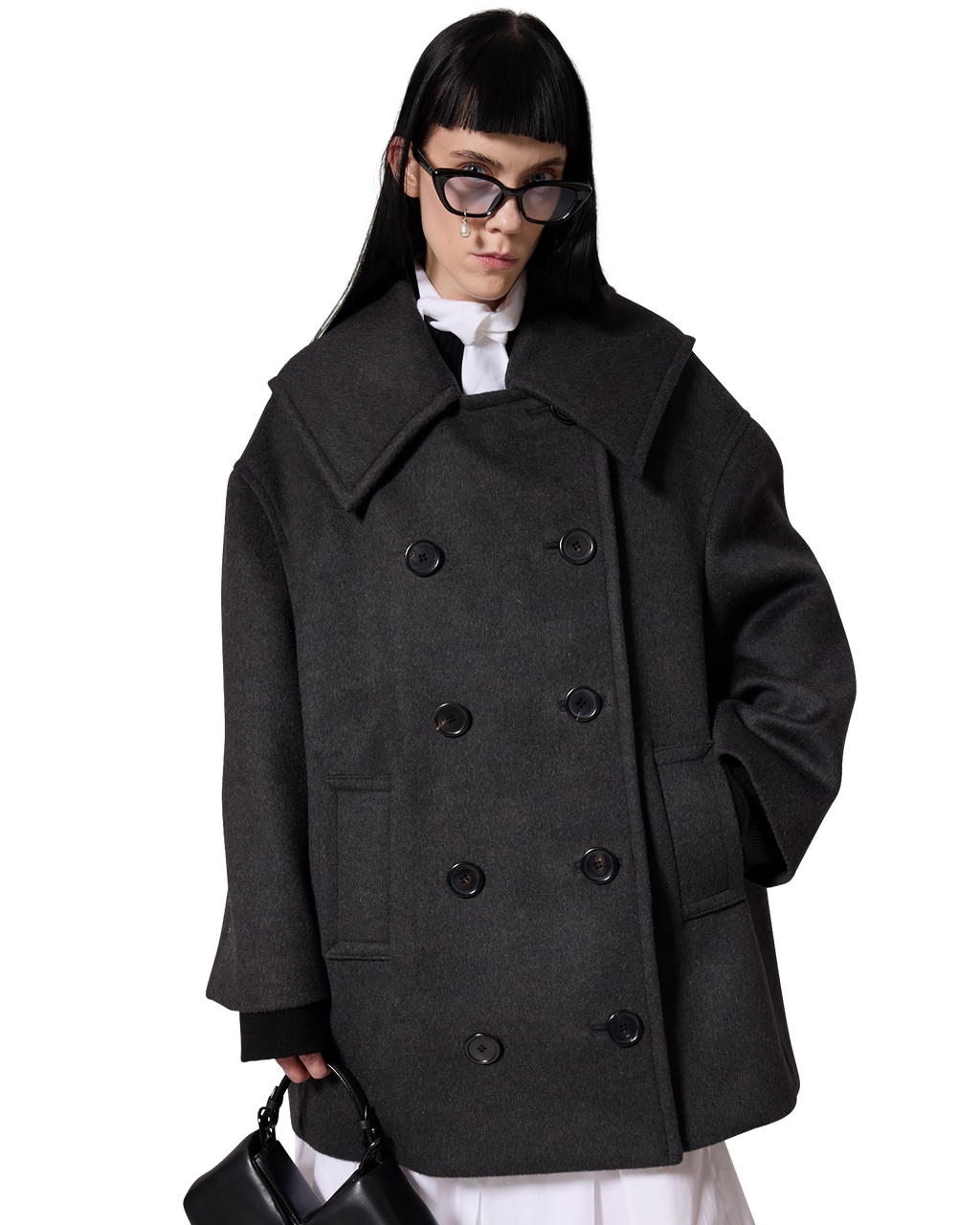 Kimhe Kim - Amelie Oversized Coat (Grey) product image 7 | TRAB K-Fashion Australia