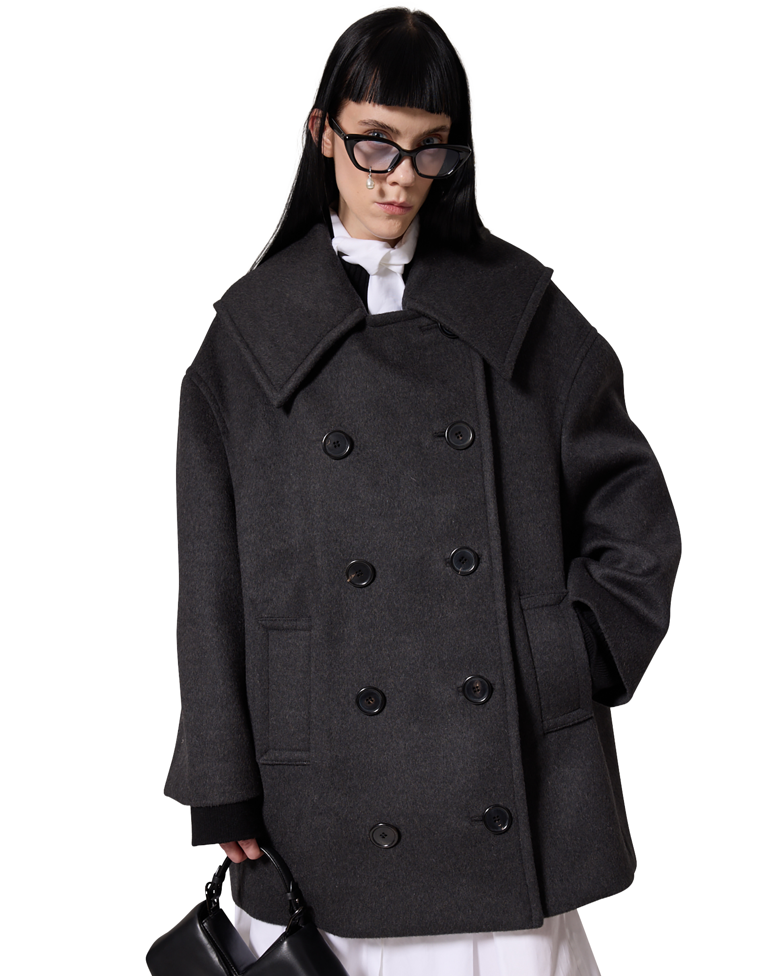 Kimhe Kim - Amelie Oversized Coat (Grey) product image 7 | TRAB K-Fashion Australia