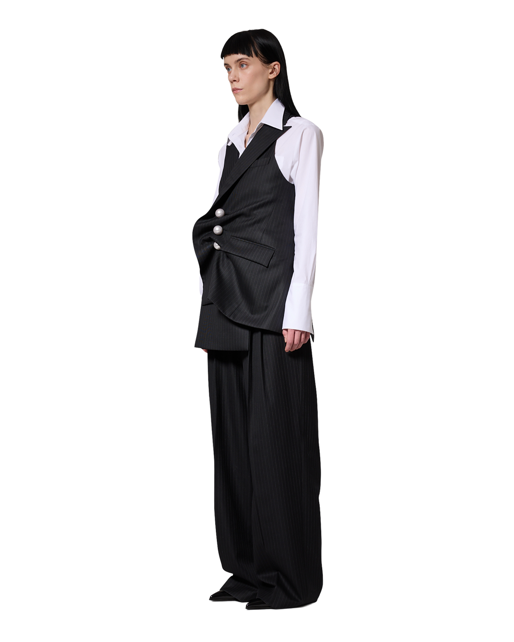 Kimhe Kim - Striped Venus Vest (Black) product image 3 | TRAB K-Fashion Australia