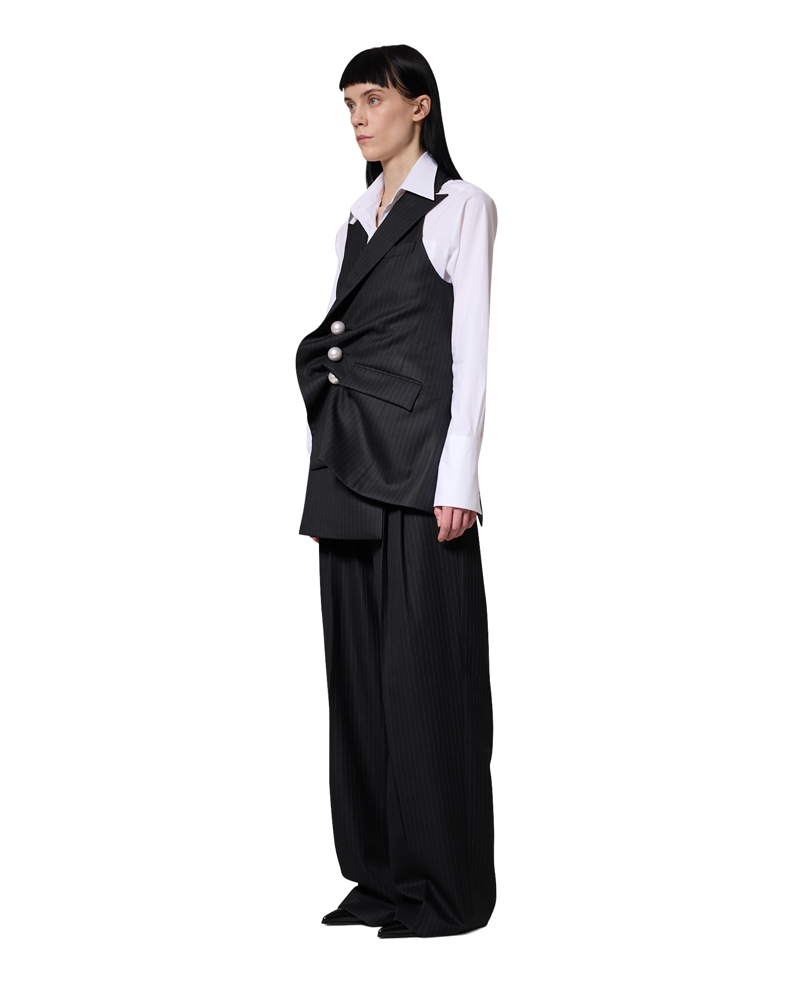 Kimhe Kim - Striped Venus Vest (Black) product image 3 | TRAB K-Fashion Australia