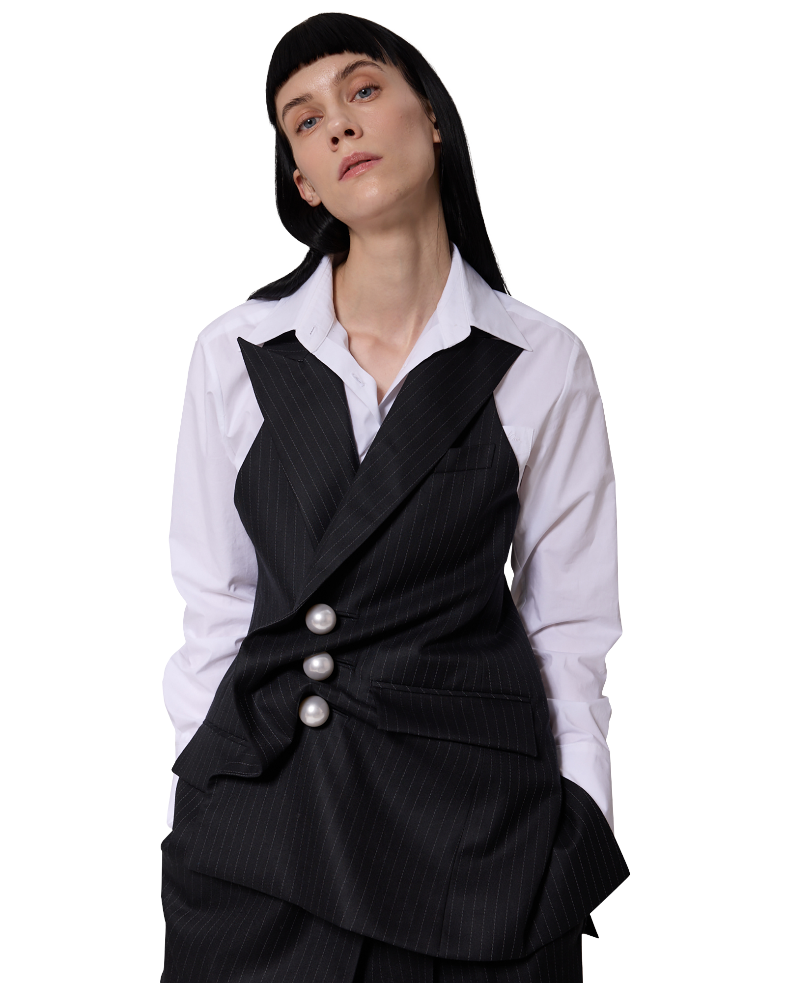 Kimhe Kim - Striped Venus Vest (Black) product image 7 | TRAB K-Fashion Australia