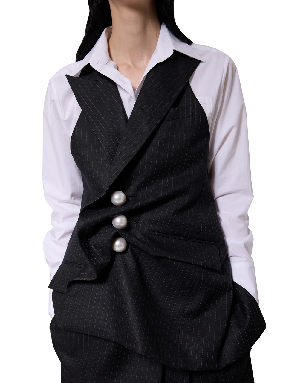 Kimhe Kim - Striped Venus Vest (Black) product image 8 | TRAB K-Fashion Australia