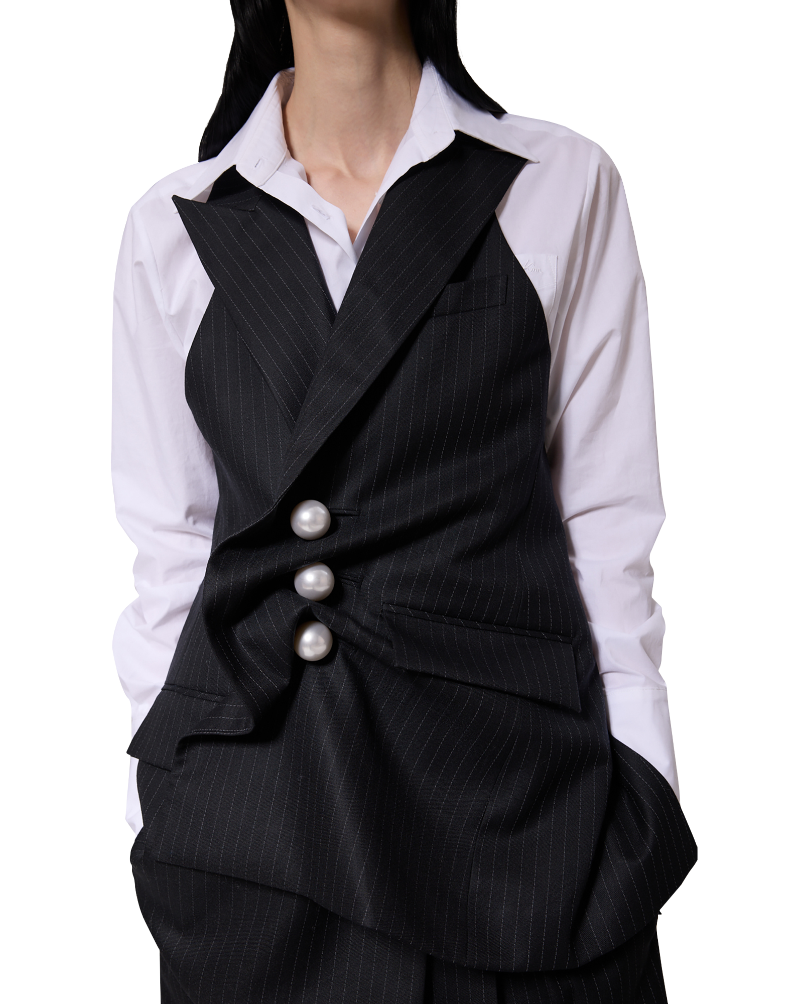 Kimhe Kim - Striped Venus Vest (Black) product image 8 | TRAB K-Fashion Australia