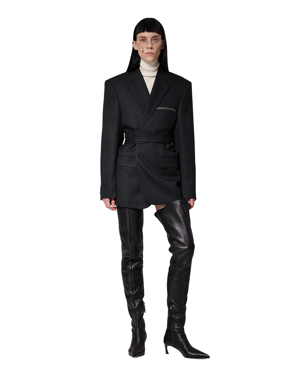 Kimhe Kim - Daniel Jacket With Belt (Black) product image 1 | TRAB K-Fashion Australia